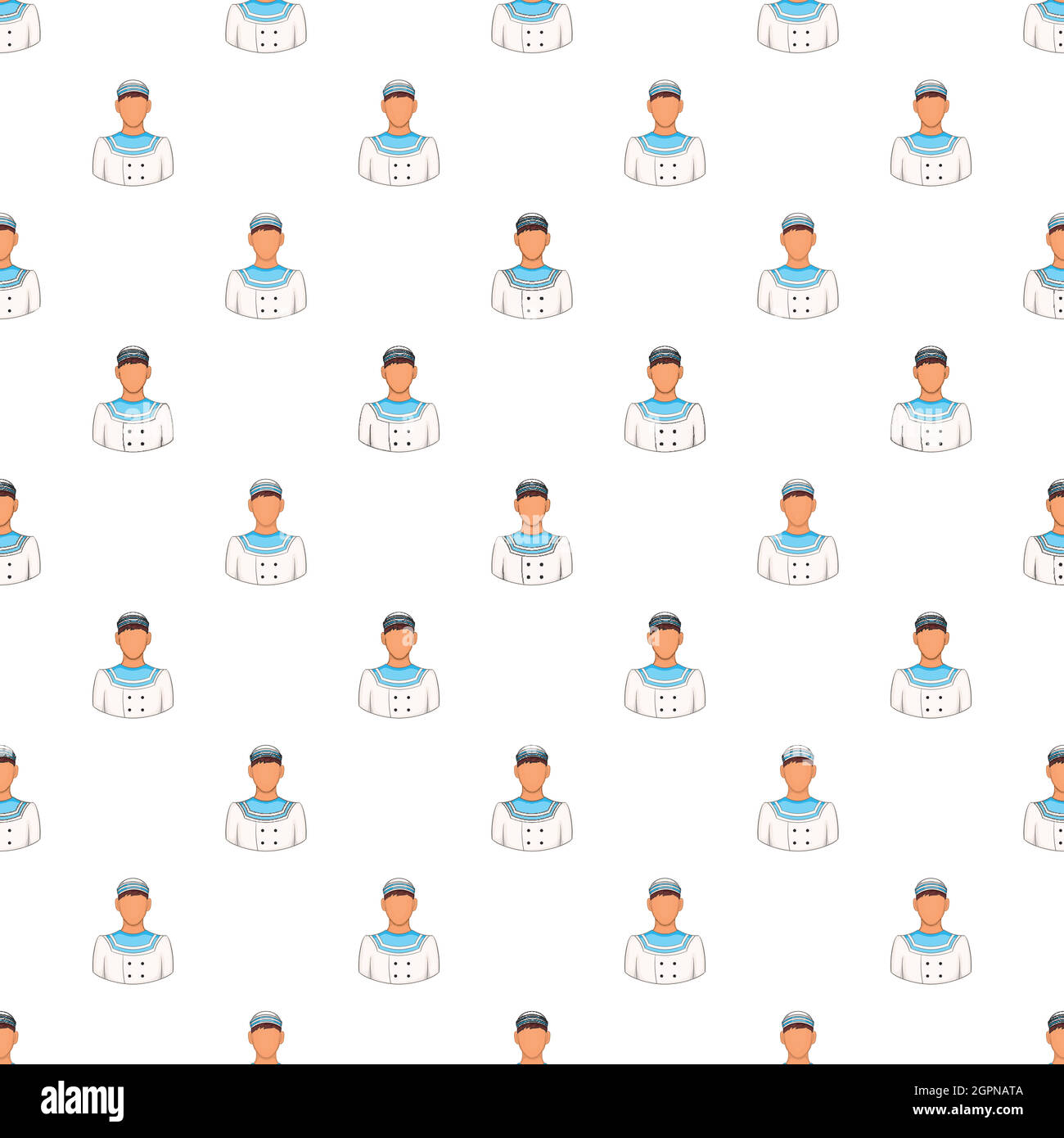 Sailor pattern, stile cartoon Illustrazione Vettoriale