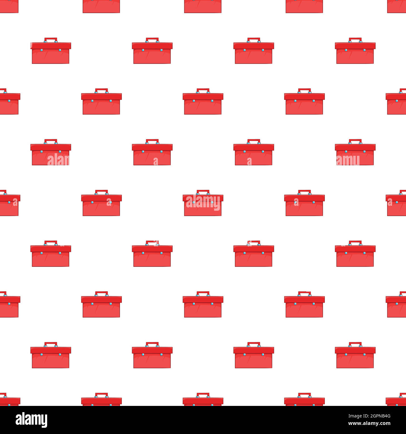 Custodia rossa pattern, stile cartoon Illustrazione Vettoriale