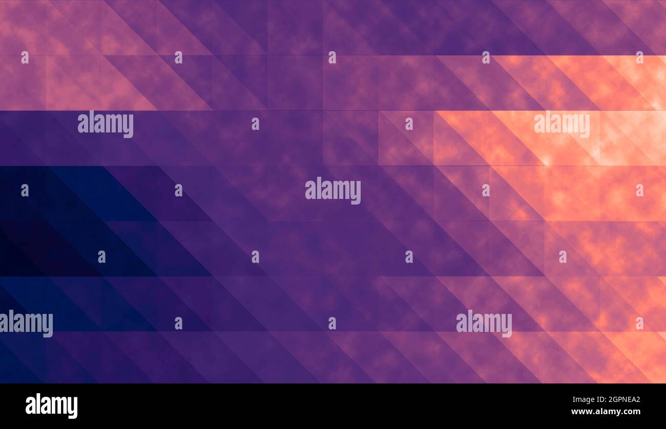 sfondo astratto con triangoli e quadrati color pastello. Motivo retrospettiva di forme geometriche Foto Stock