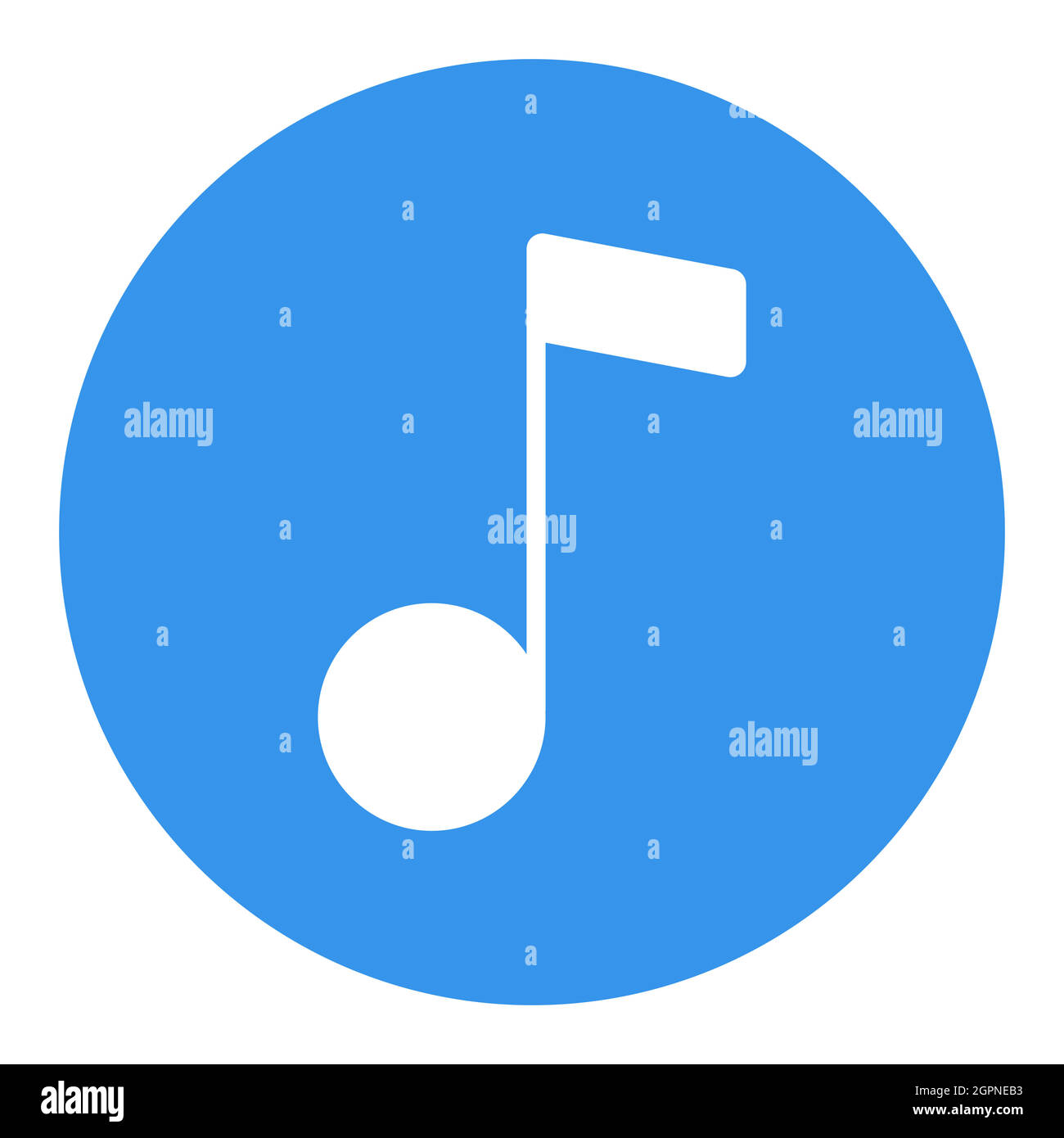 Musica nota flat vettore bianco icona glifo Illustrazione Vettoriale