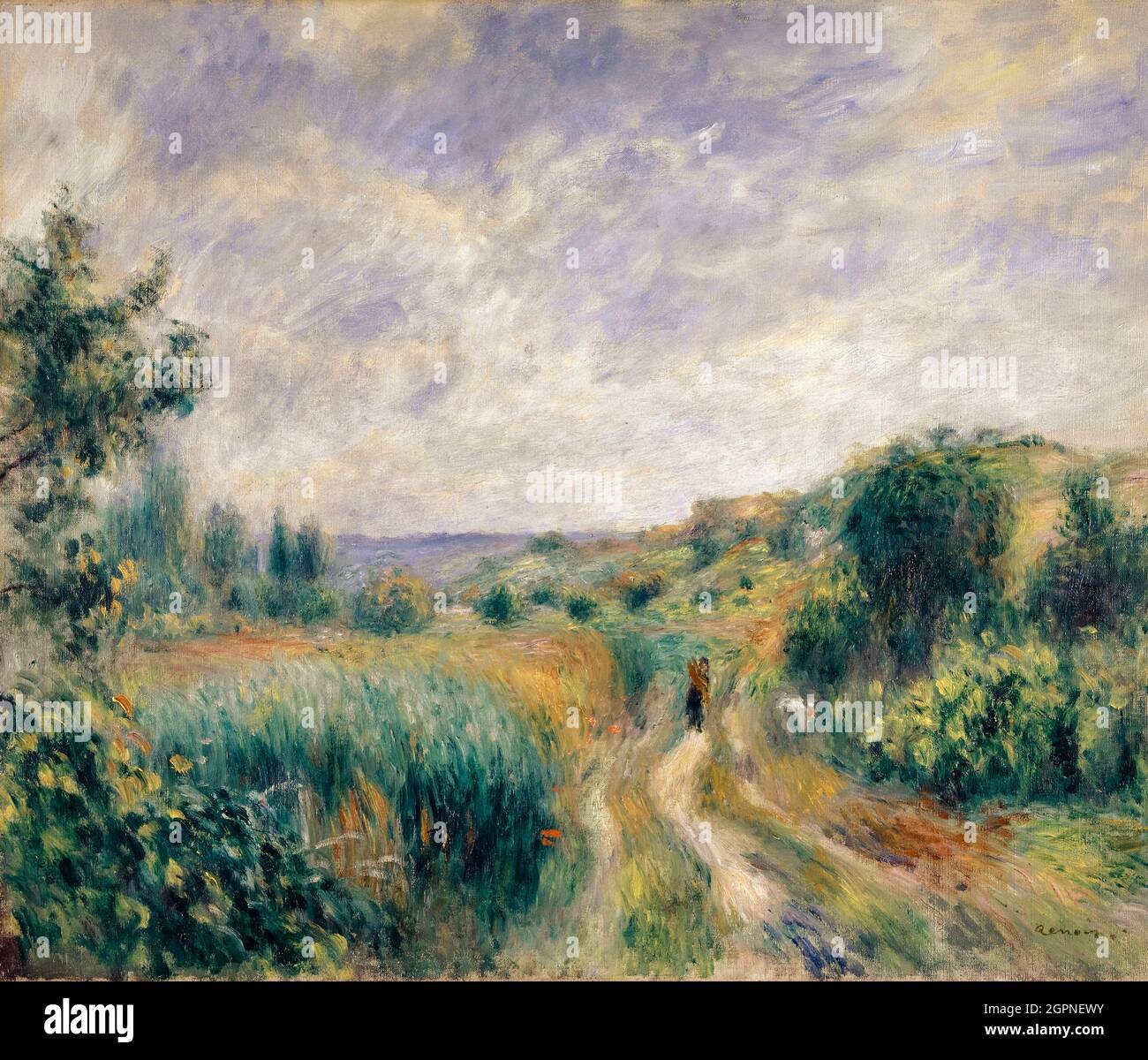 Pierre Auguste Renoir, Paesaggio vicino Essoyes, pittura, 1892 Foto Stock
