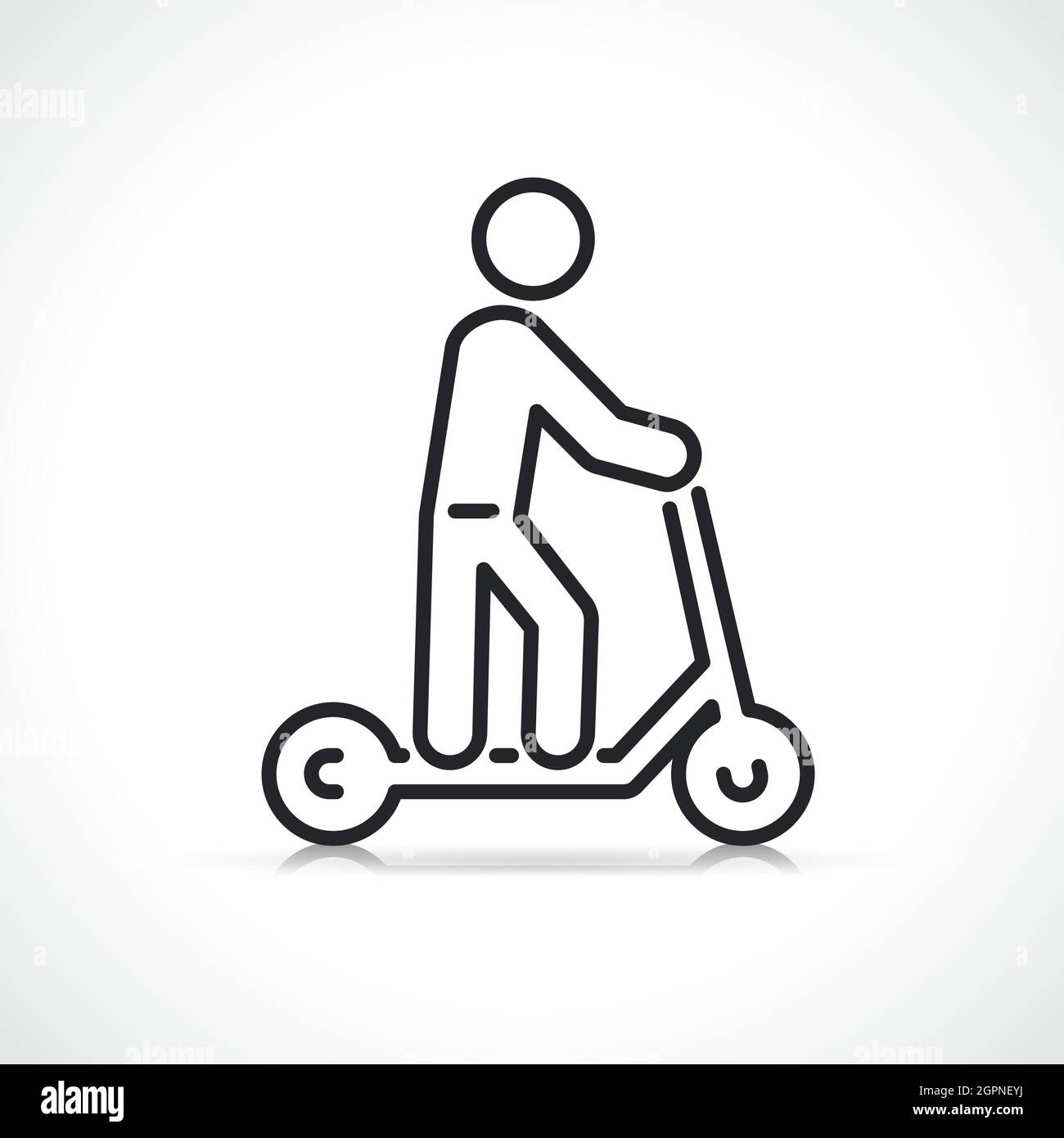 icona scooter o kick bike Illustrazione Vettoriale