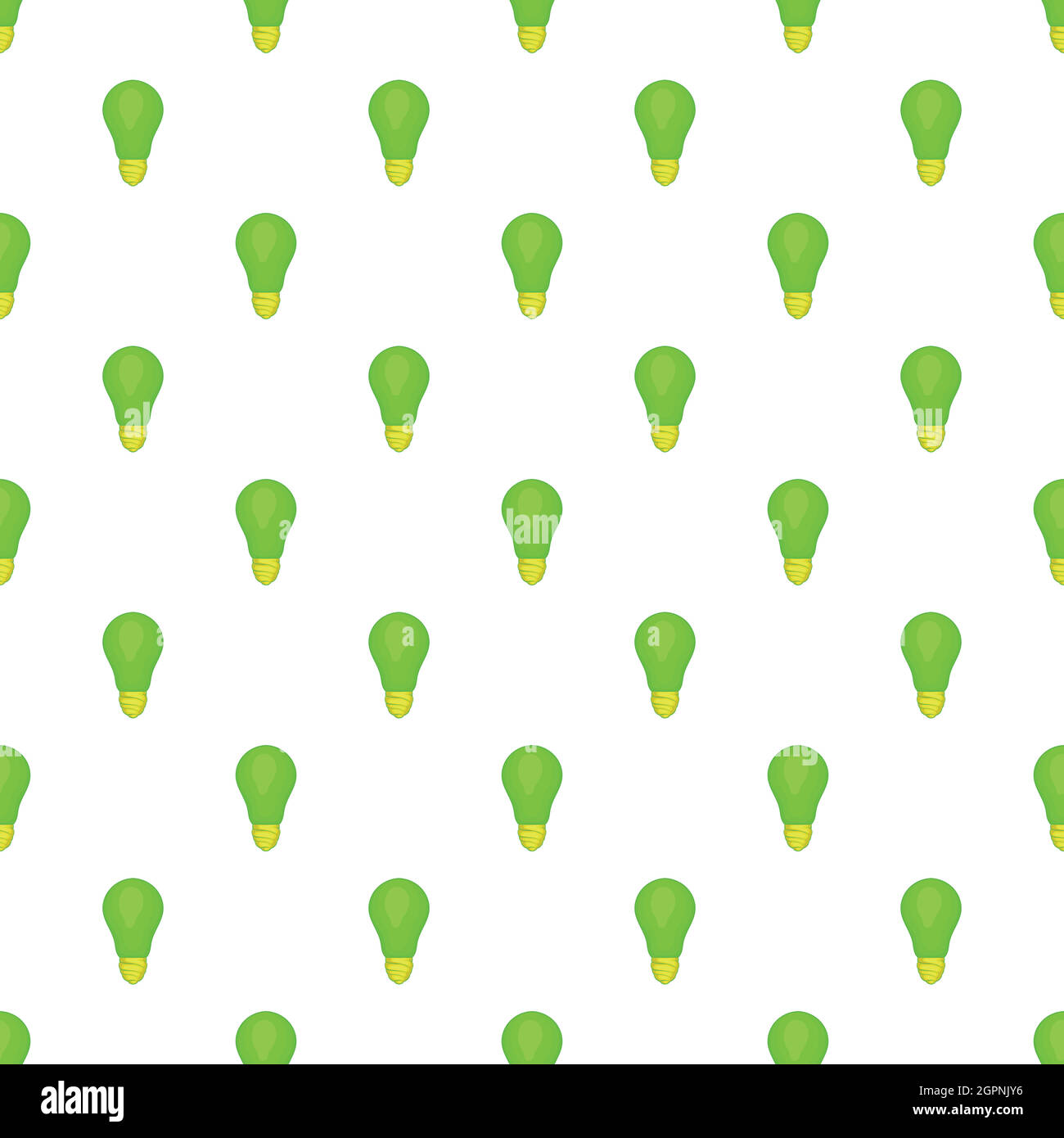Eco lampadina pattern, stile cartoon Illustrazione Vettoriale