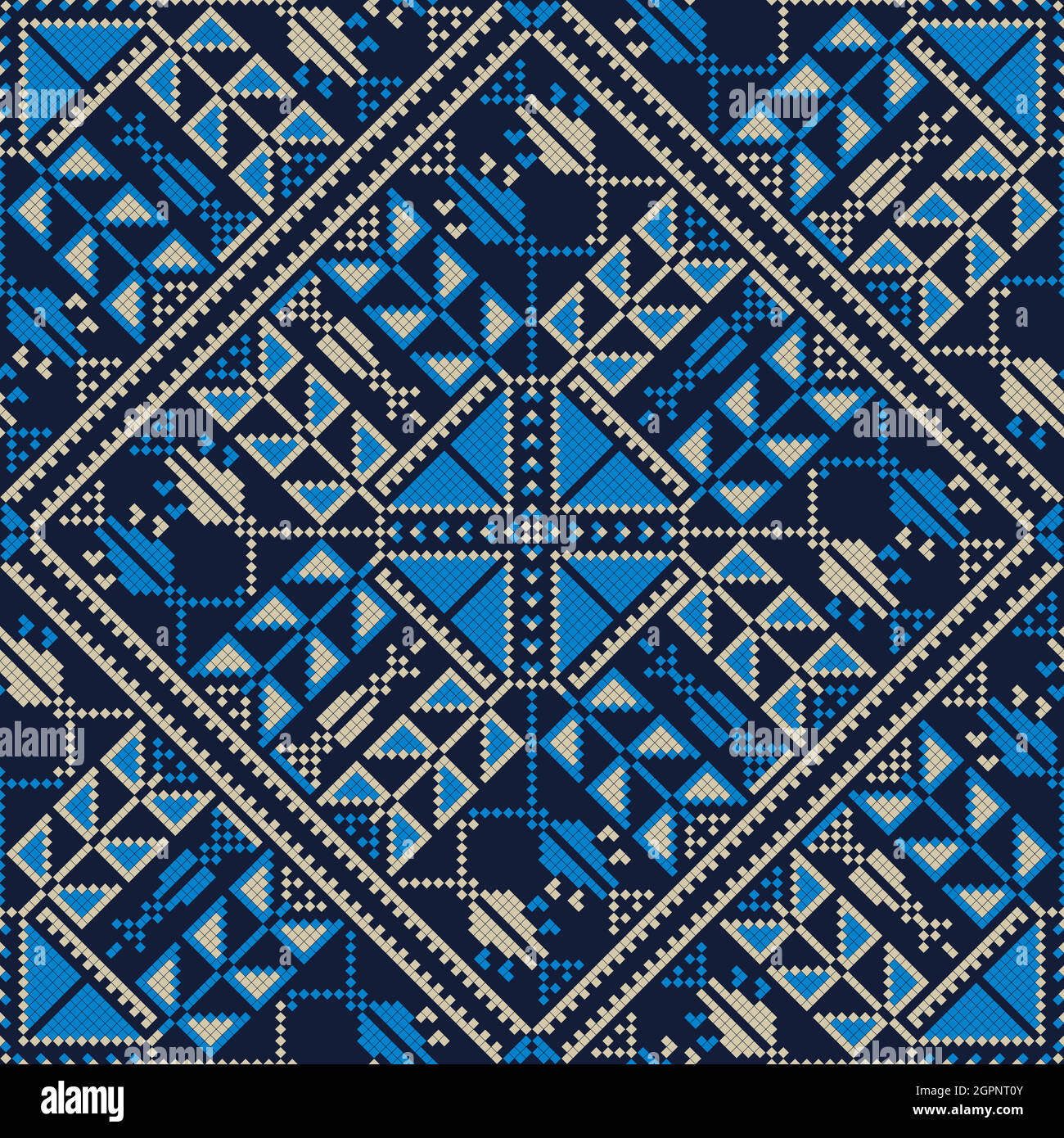 Ricamo palestinese 253 Illustrazione Vettoriale