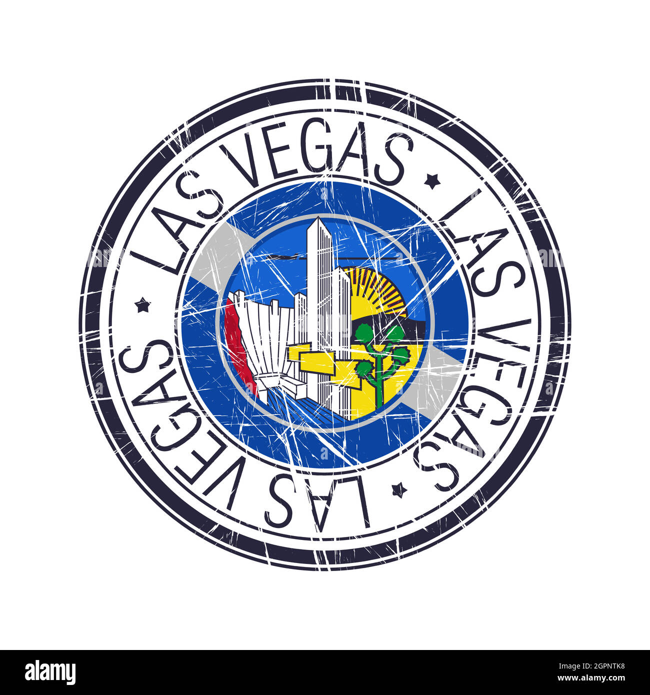 Città di Las Vegas, Nevada timbro vettoriale Illustrazione Vettoriale