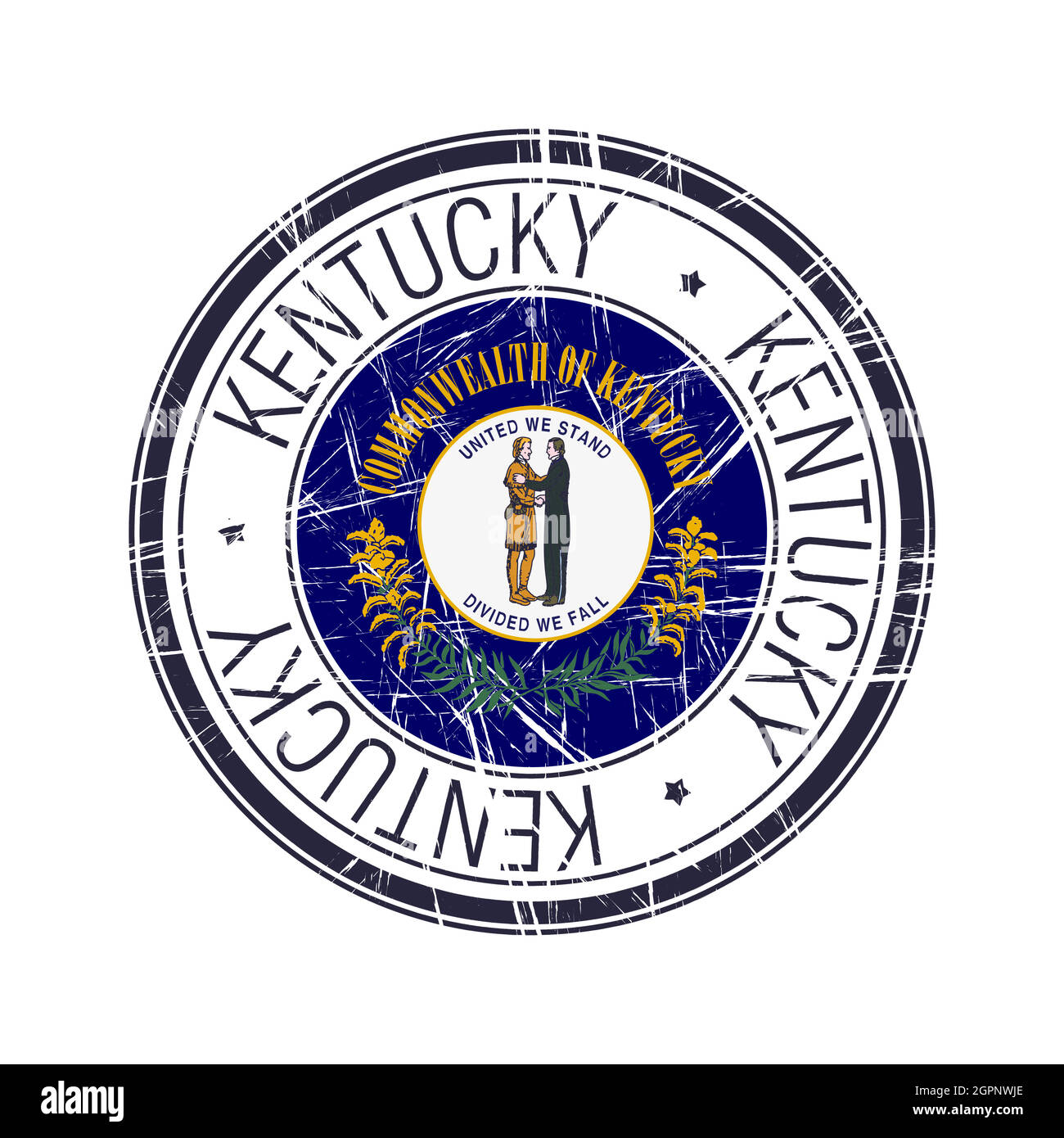 Timbro di gomma del Kentucky Illustrazione Vettoriale