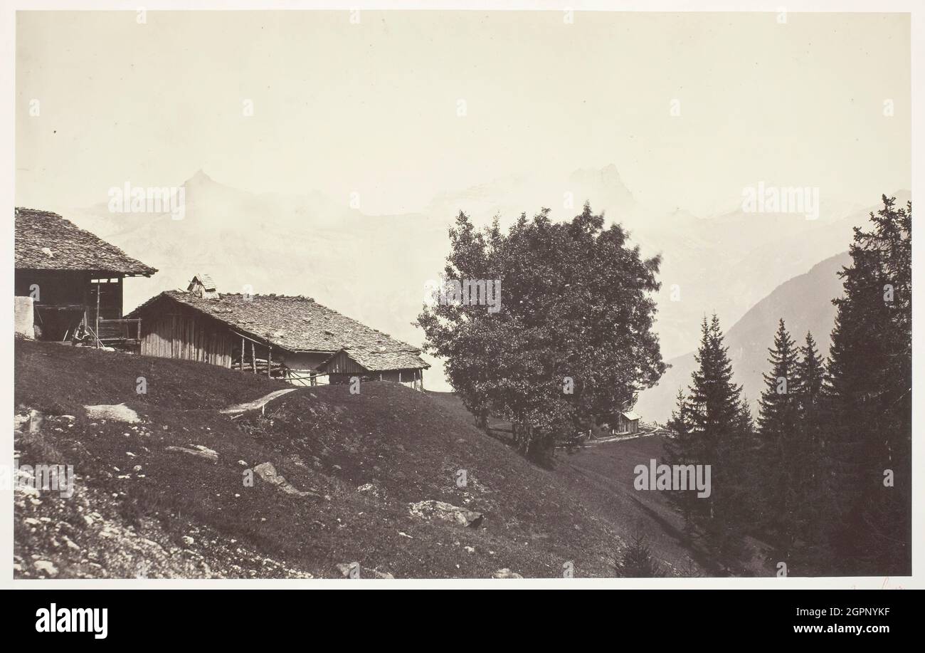 Savoie 47, le Buet et les Rochers de FIS, 1856/63. [Mont Buet nelle Alpi Chablais]. Stampa albume. Foto Stock