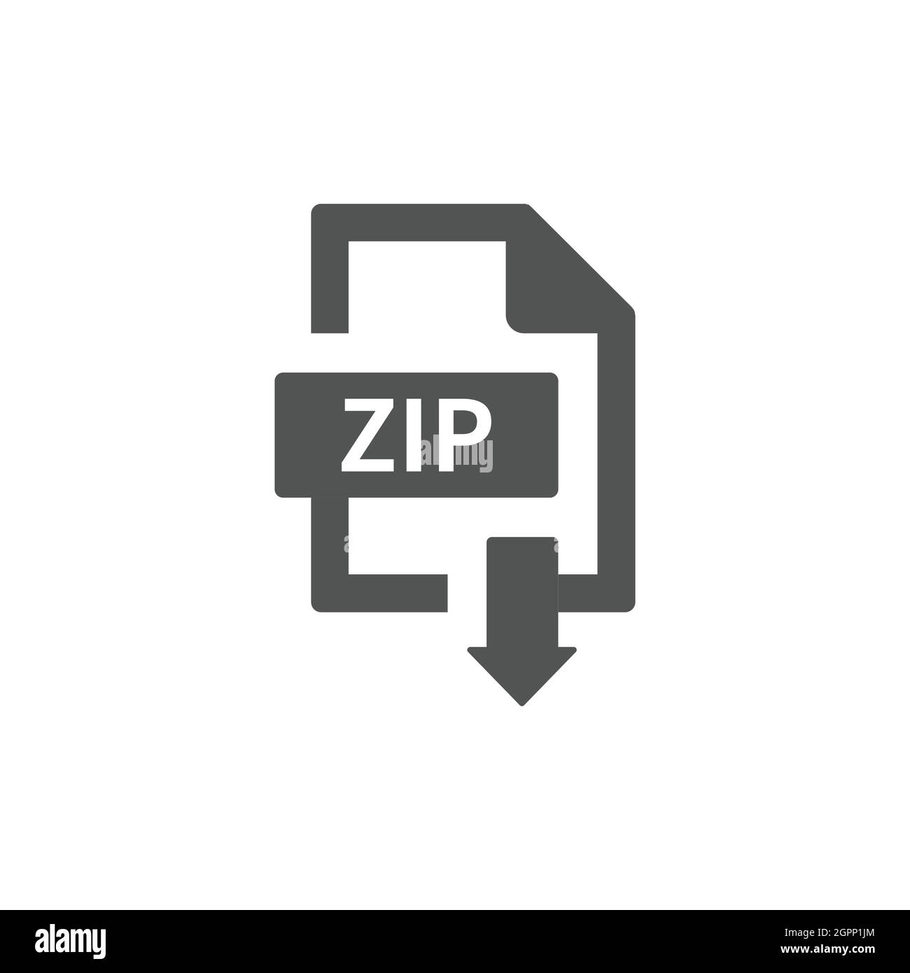 Scaricare il file ZIP con il pulsante freccia Illustrazione Vettoriale