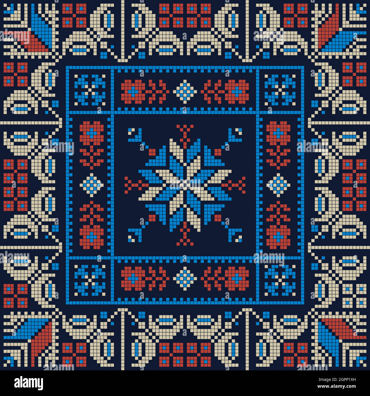 Ricamo palestinese 250 Illustrazione Vettoriale