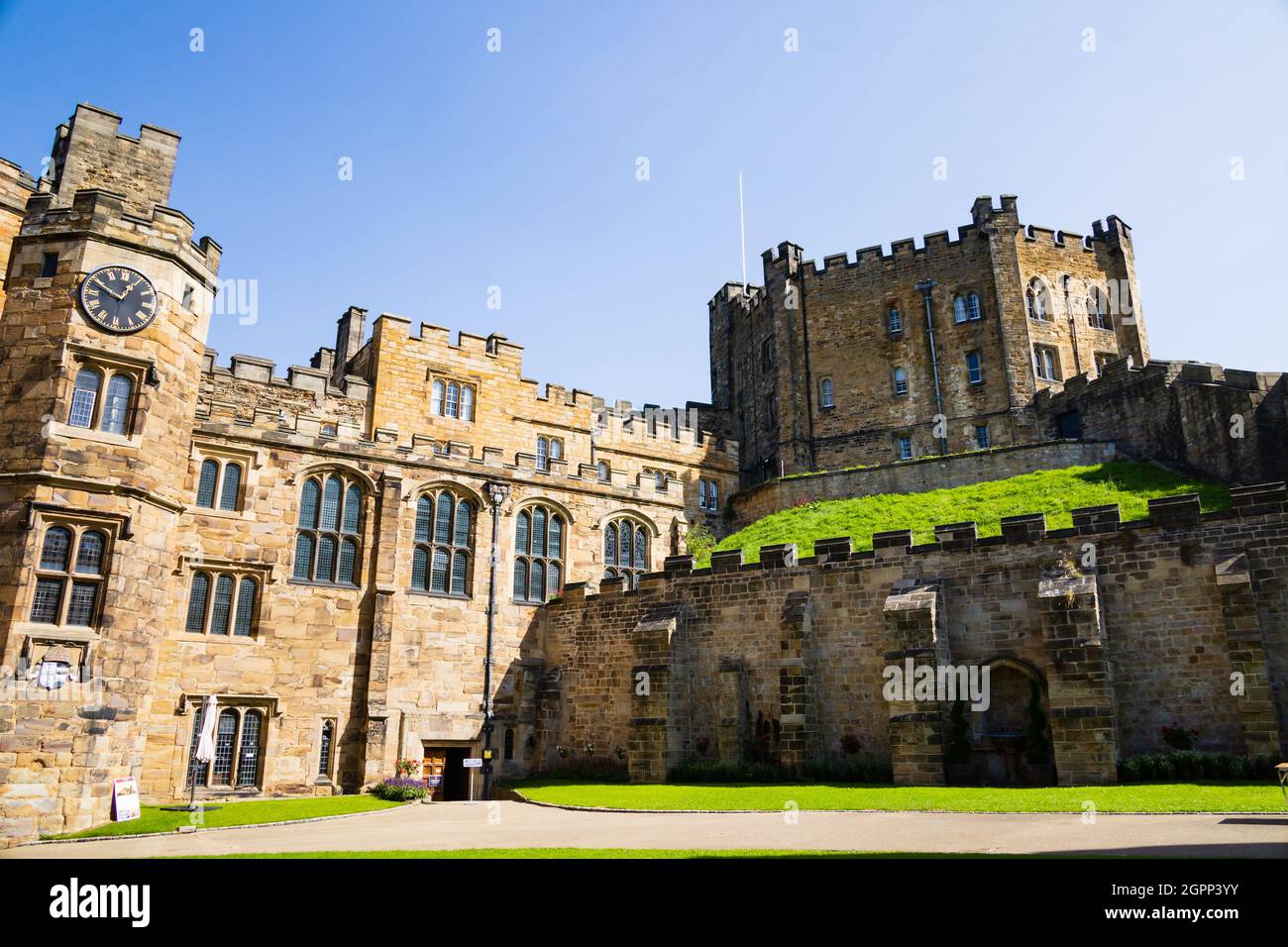 Durham Castle and Keep, Durham University College alloggio per studenti. Foto Stock