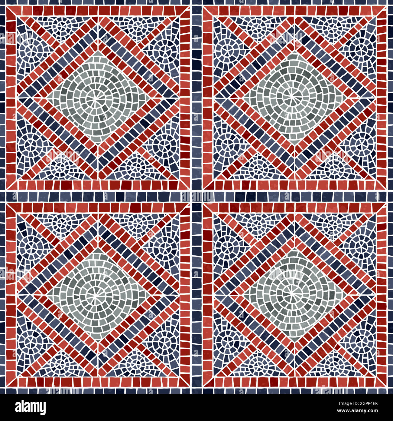 Tessere mosaico modello vettoriale Illustrazione Vettoriale