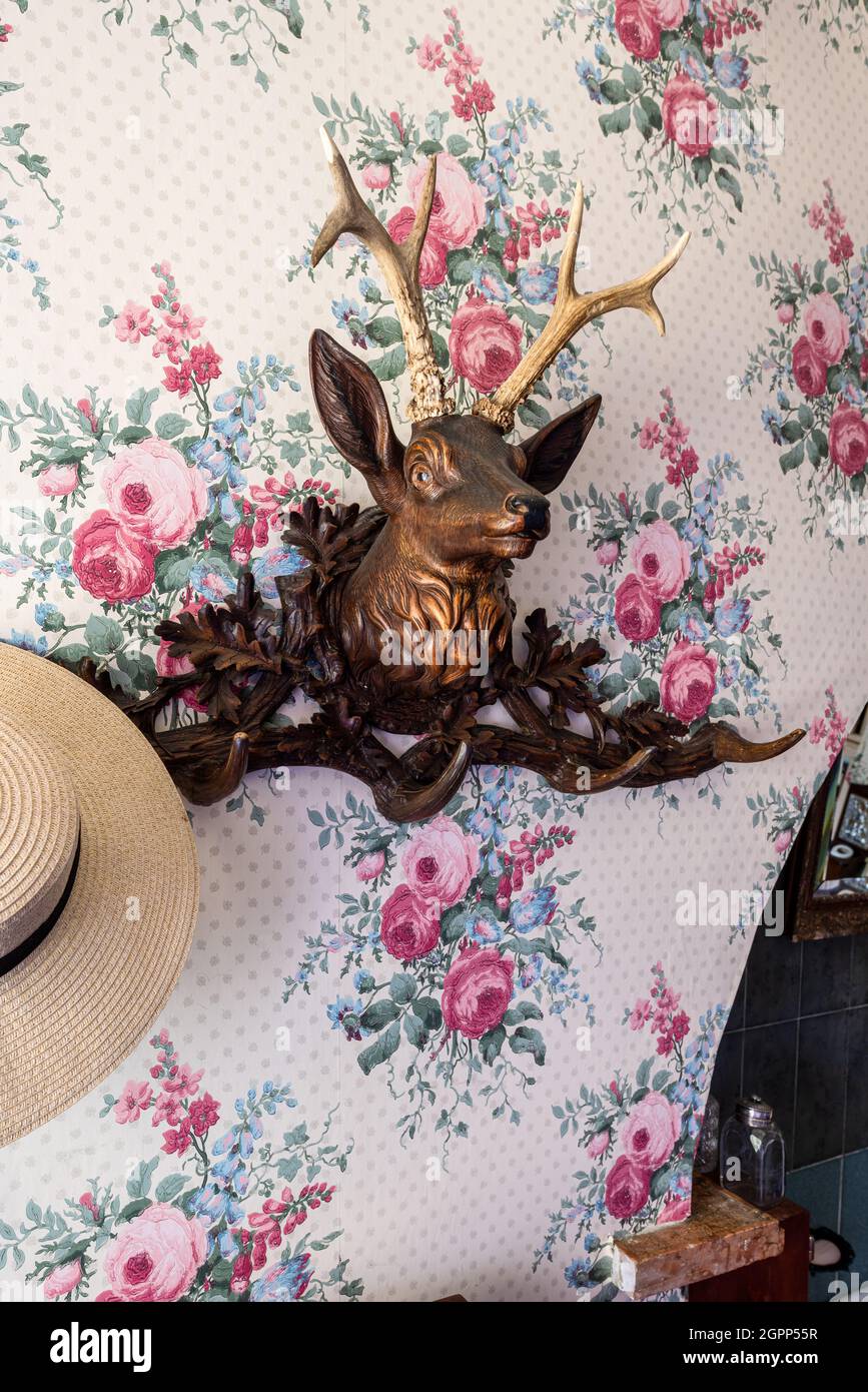 Villa italiana sulle rive del Lago di Garda Foto Stock