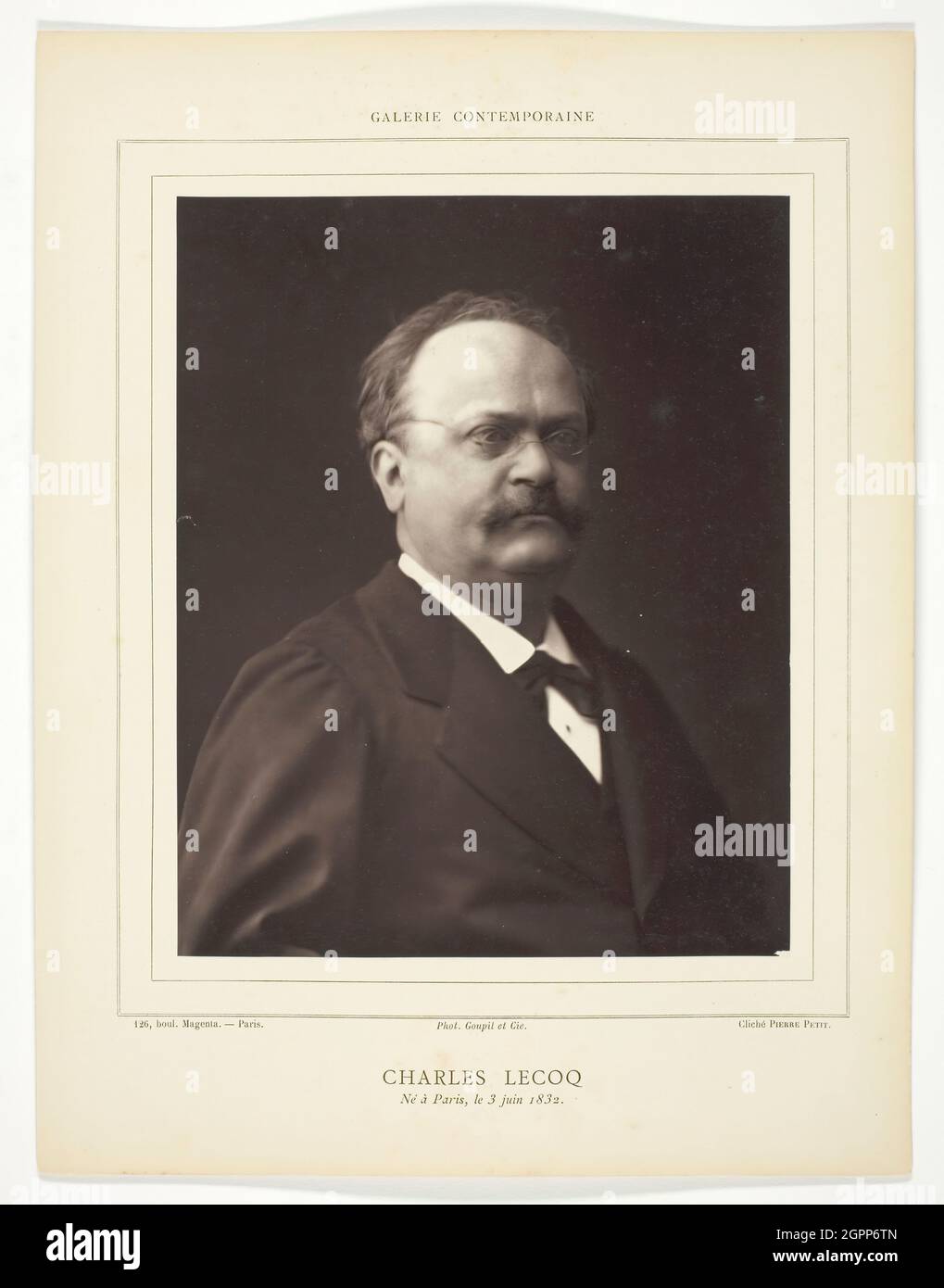 Charles Lecoq, compositore francese, c.. 1876/84. Woodburytype, dal periodico "Galerie Contemporaine Litt&#xe9;raire, Artistique". Foto Stock