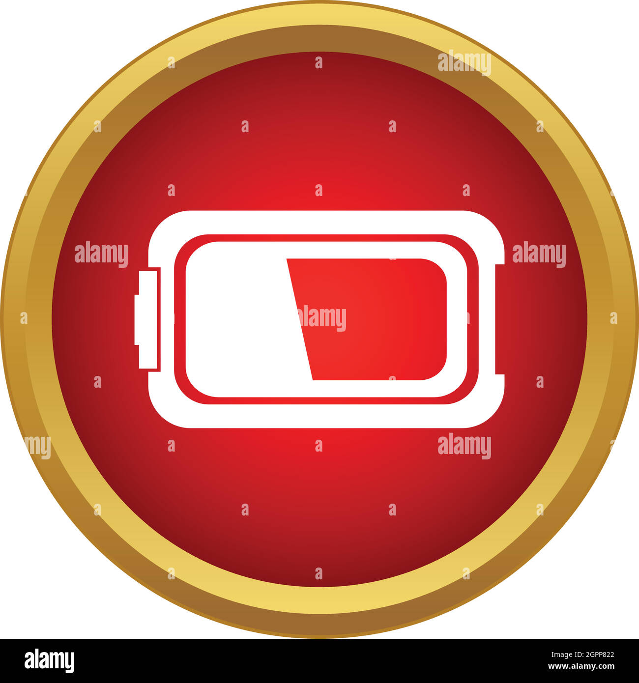 Icona della batteria in stile semplice Illustrazione Vettoriale