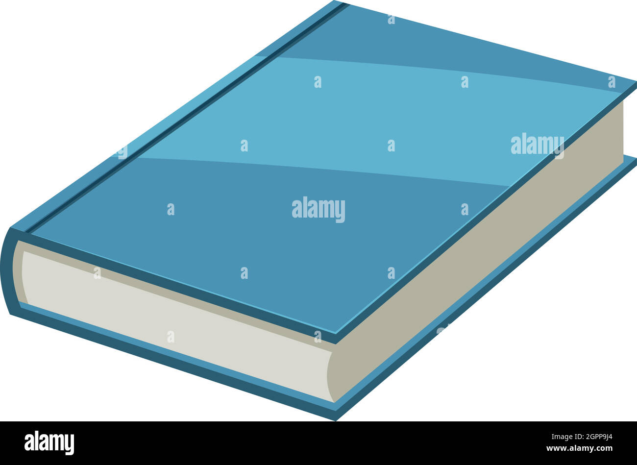 Icona a forma di libro, stile cartoon Illustrazione Vettoriale