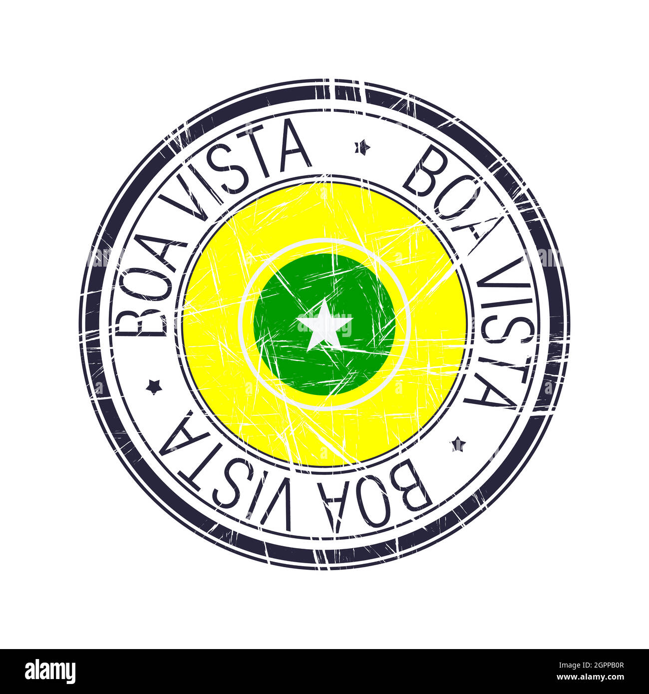 Città di Boa Vista, Brasile vettore timbro Illustrazione Vettoriale