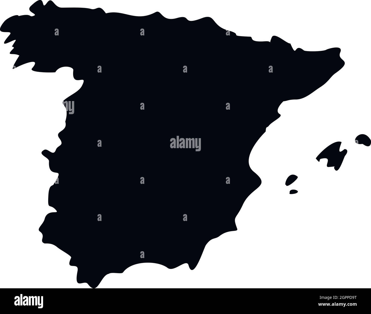 Mappa di Spagna, icona di stile semplice Illustrazione Vettoriale