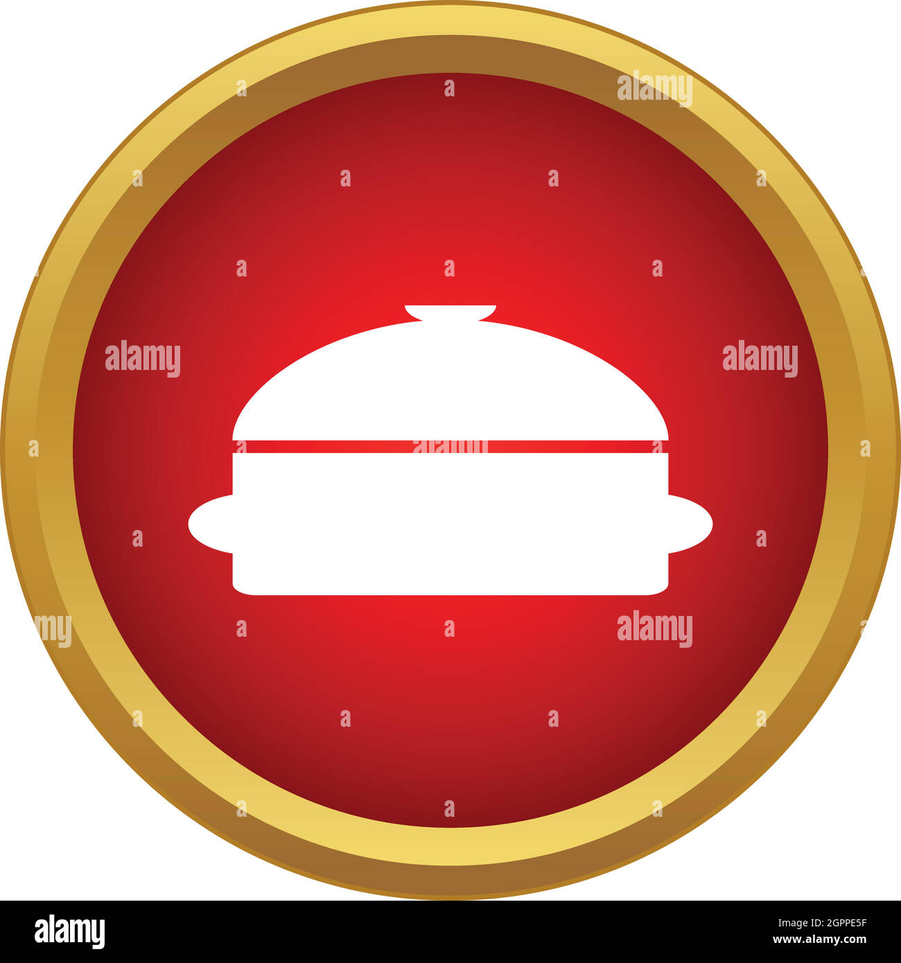 Casseruola con coperchio icona in stile semplice Illustrazione Vettoriale