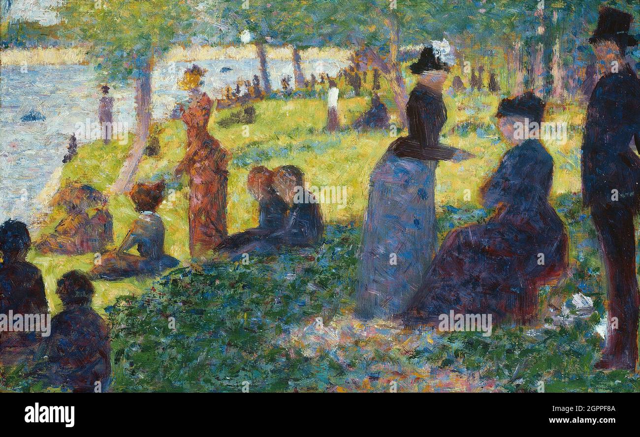 Olio per "la Grande Jatte", 1884. Foto Stock