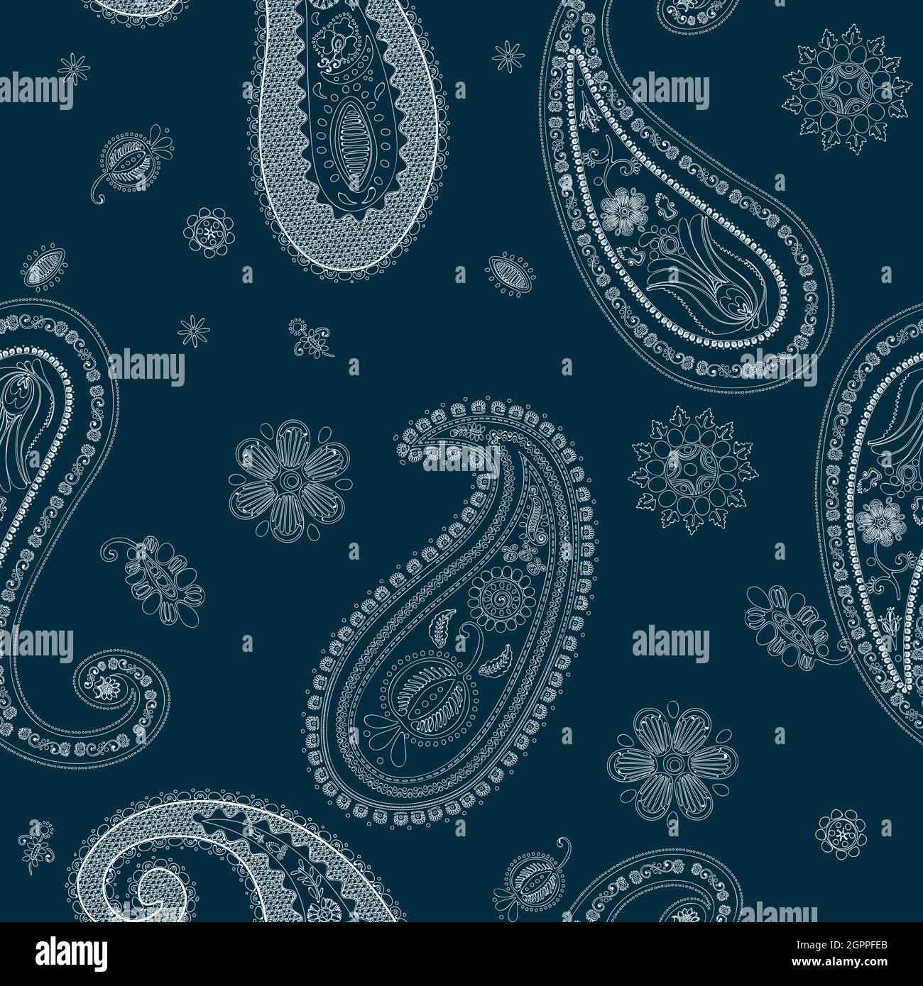 Disegno paisley floreale 9 Illustrazione Vettoriale