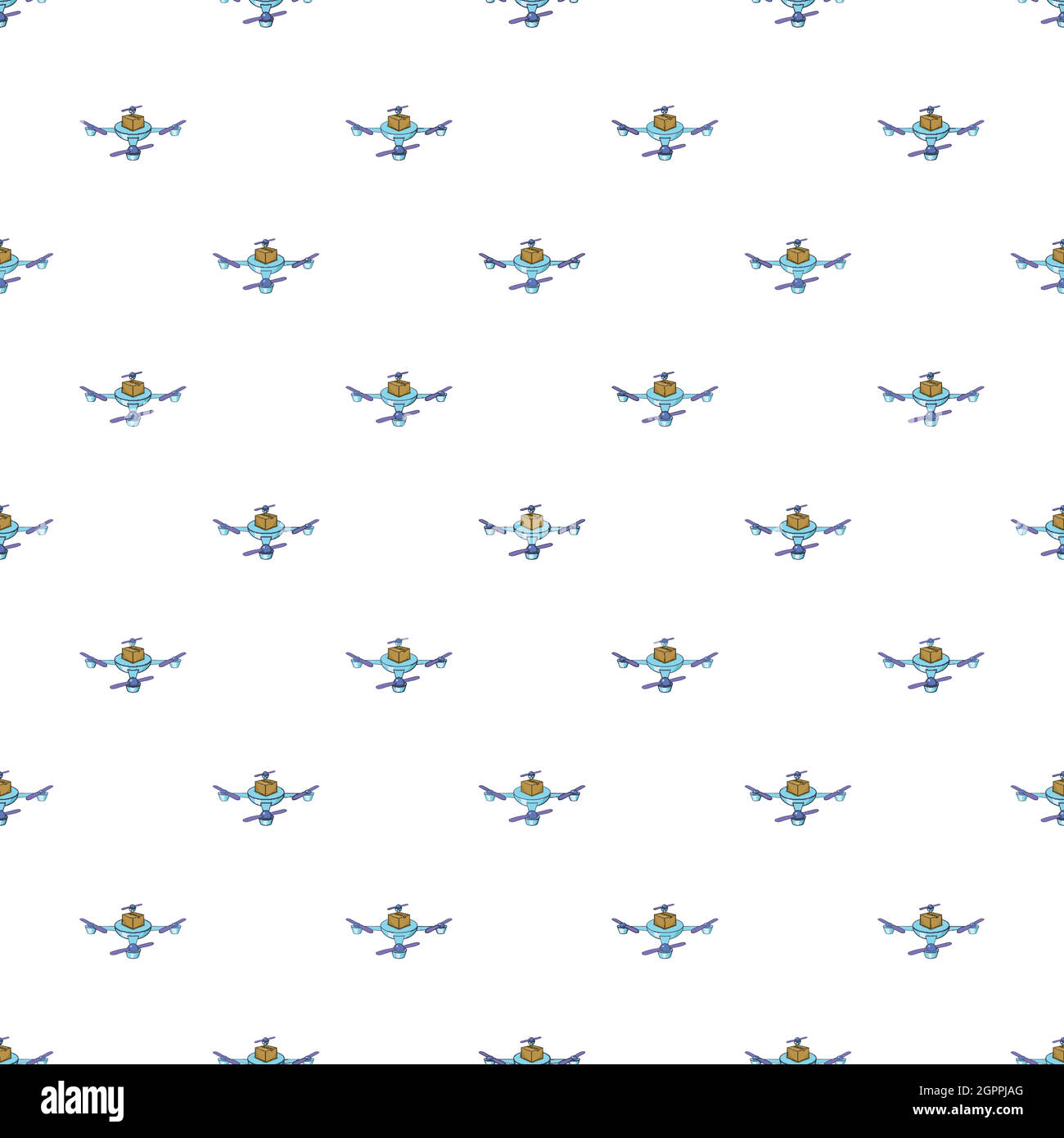 Drone pattern, stile cartoon Illustrazione Vettoriale