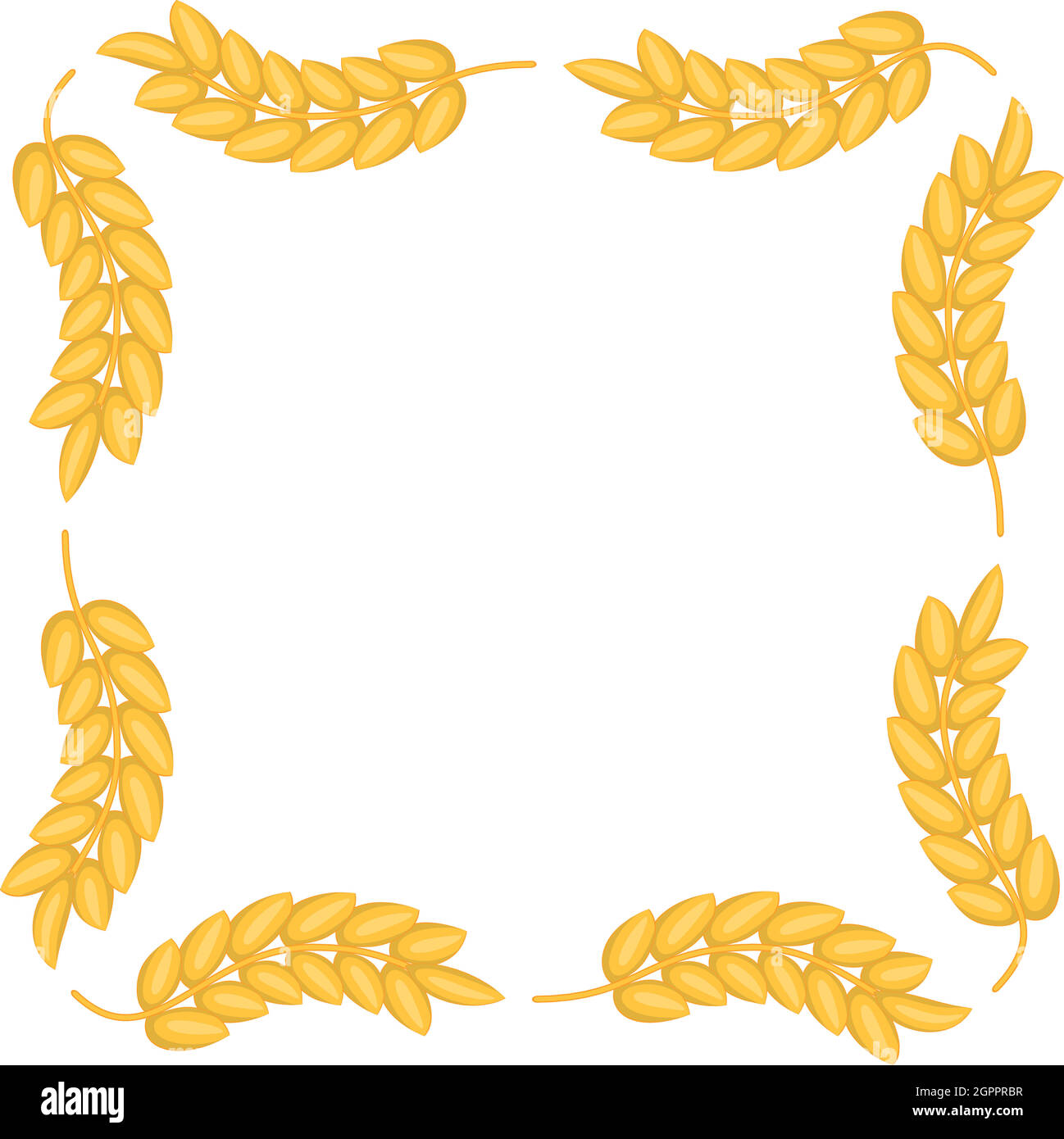 Cornice quadrata di orecchie icona, stile cartoon Illustrazione Vettoriale