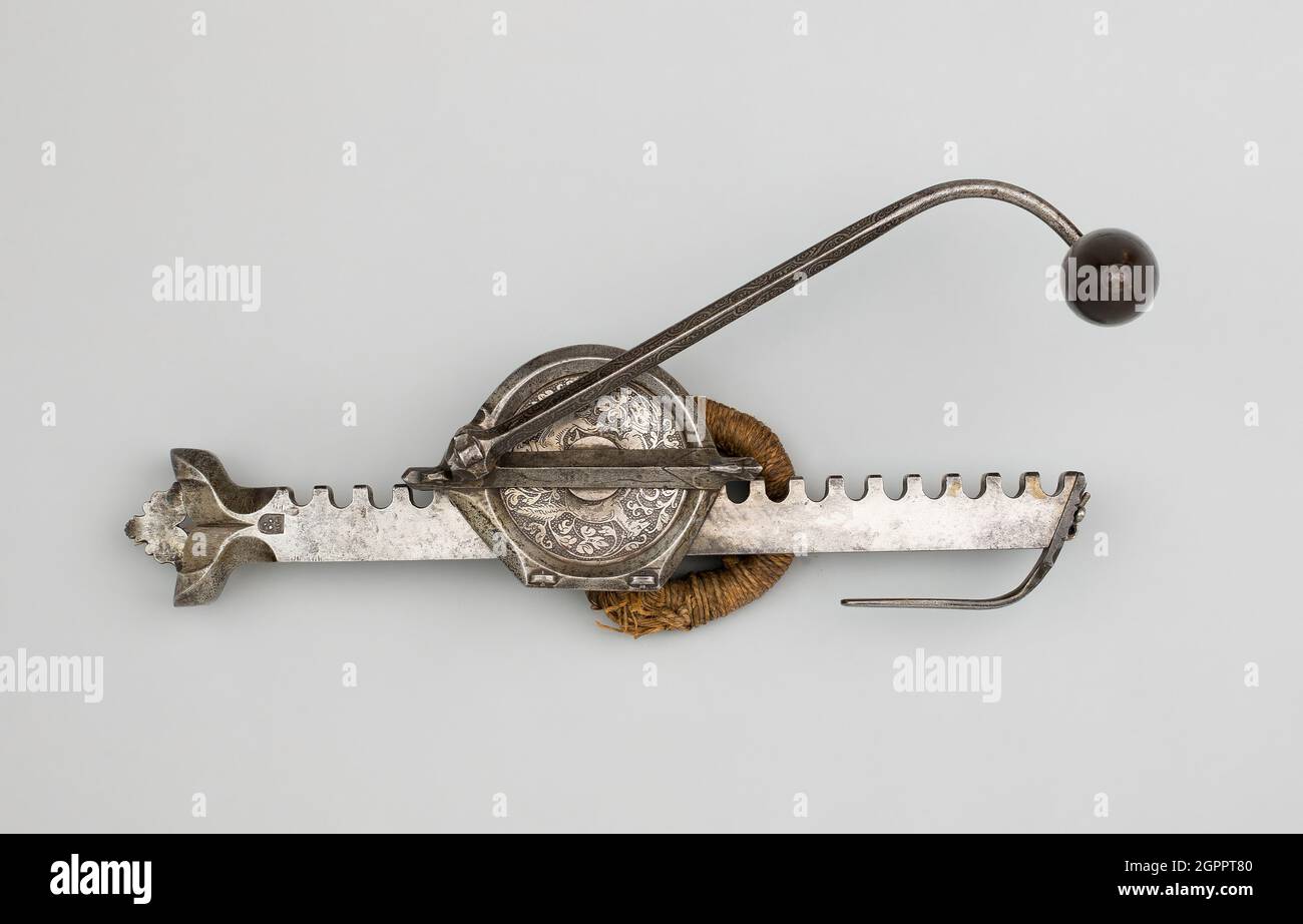 Cranequin (Winder) per una Crossbow Sporting, Germania, 1560-1610. Foto Stock