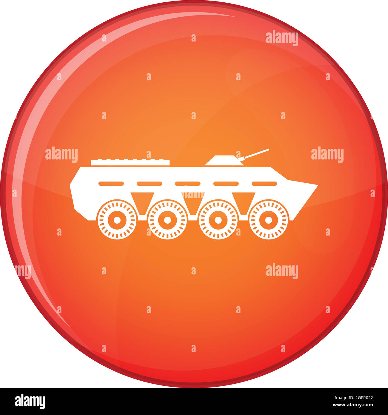 Carro armato Esercito icona, stile piatto Illustrazione Vettoriale