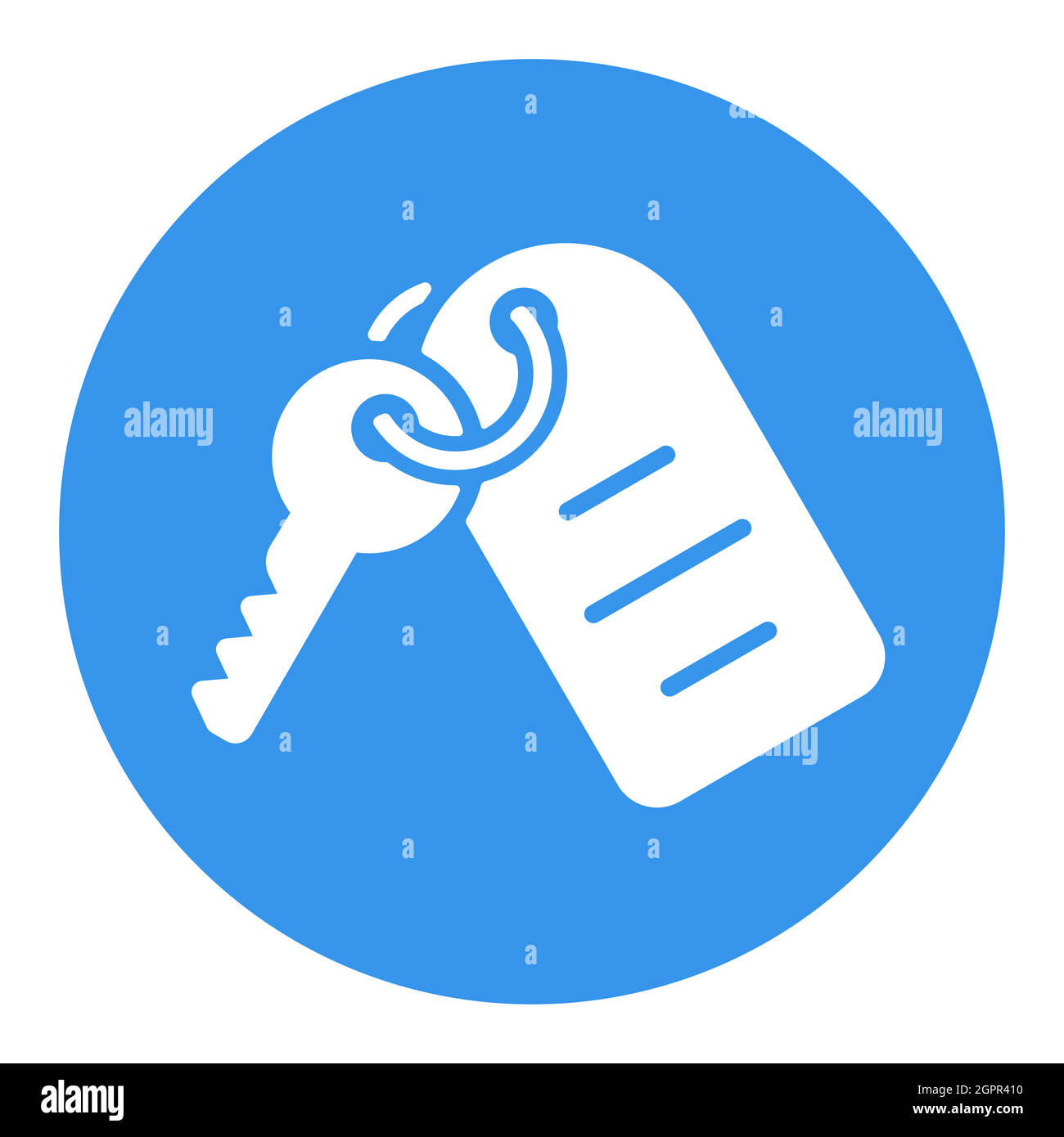 Chiave della camera d'hotel con icona glyph bianco vettore numerico Illustrazione Vettoriale