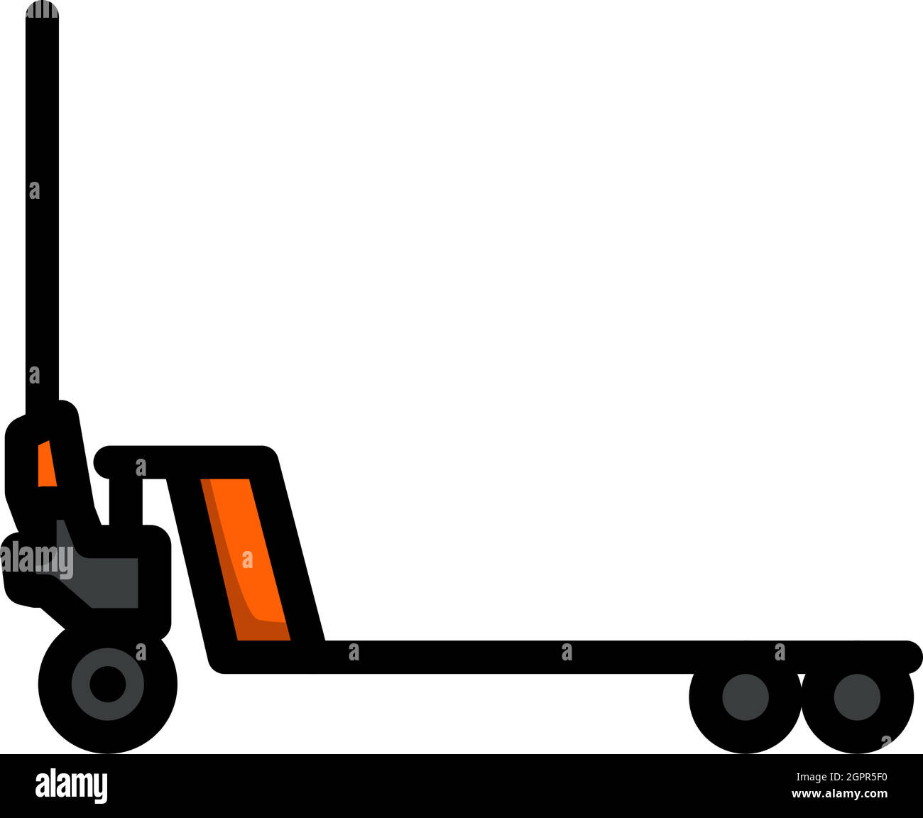 Icona del martinetto idraulico per carrello Illustrazione Vettoriale