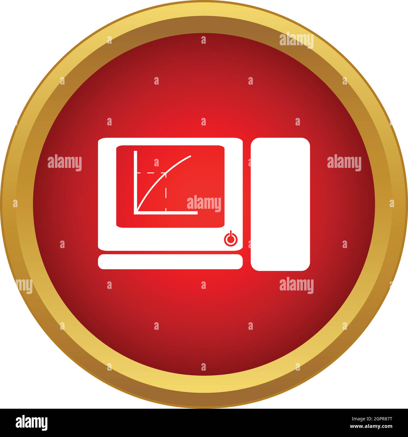 Icona Computer stile semplice Illustrazione Vettoriale