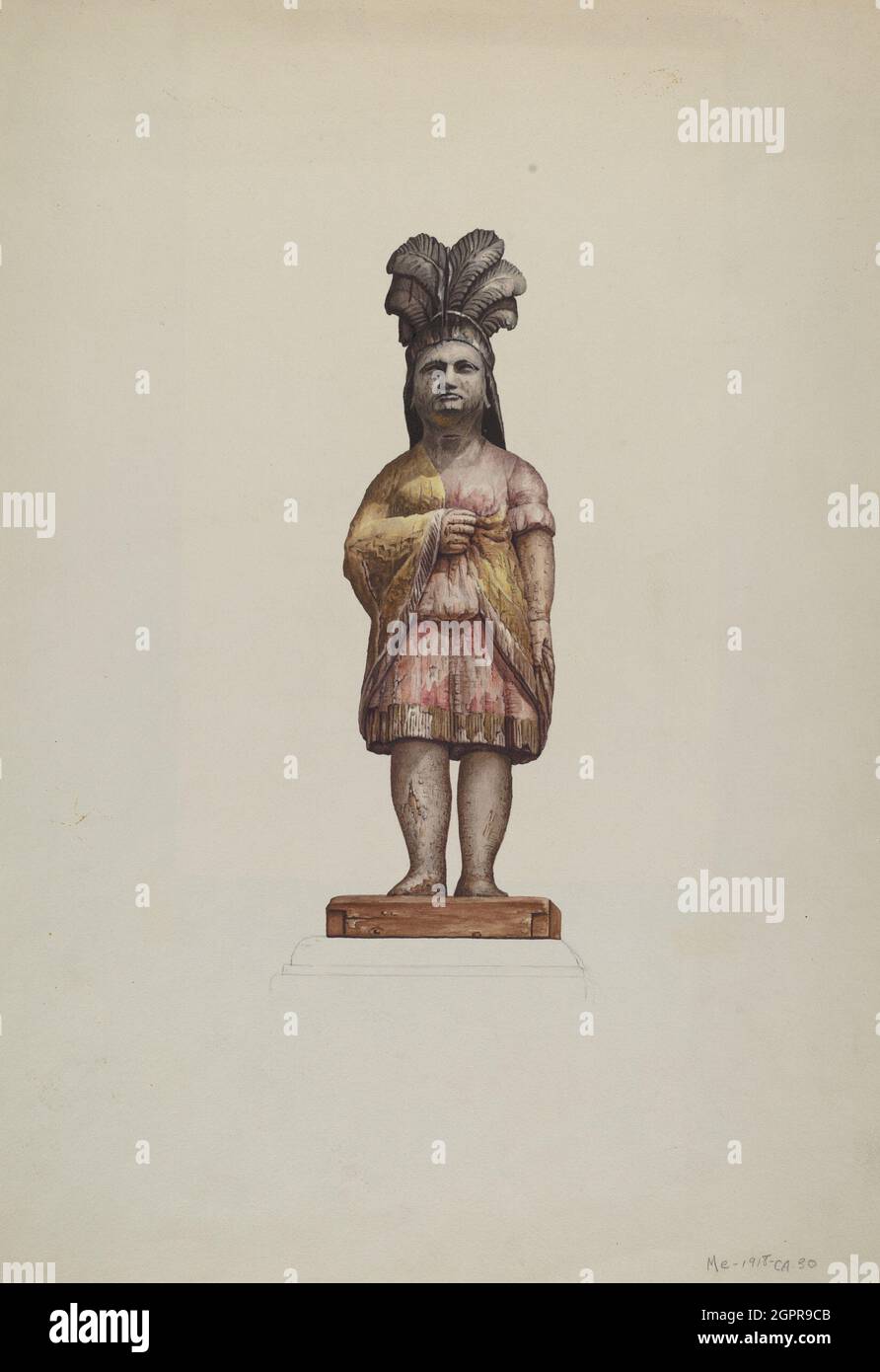 Cigar Store indiano, 1935/1942. Foto Stock