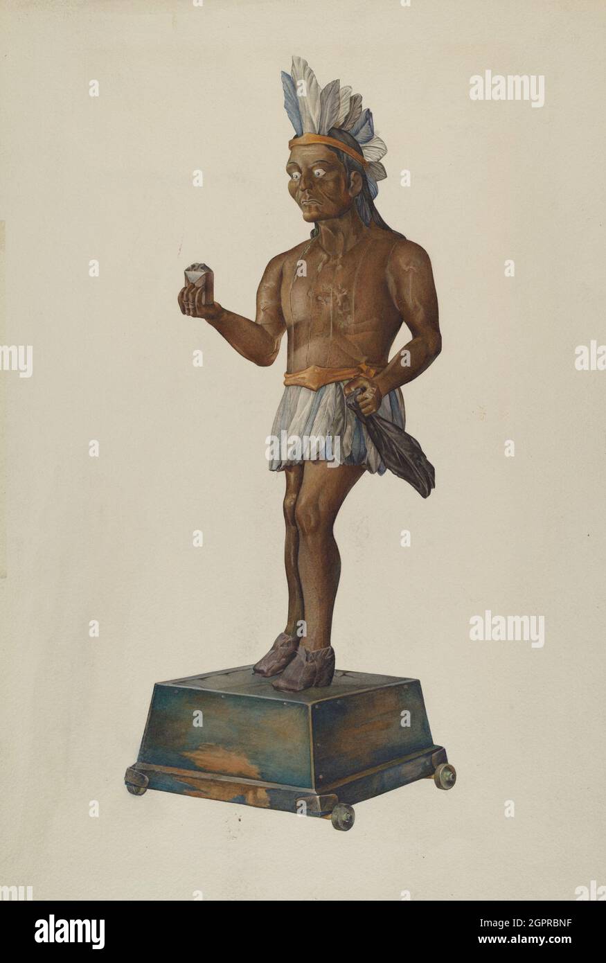 Cigar Store indiano, 1935/1942. Foto Stock