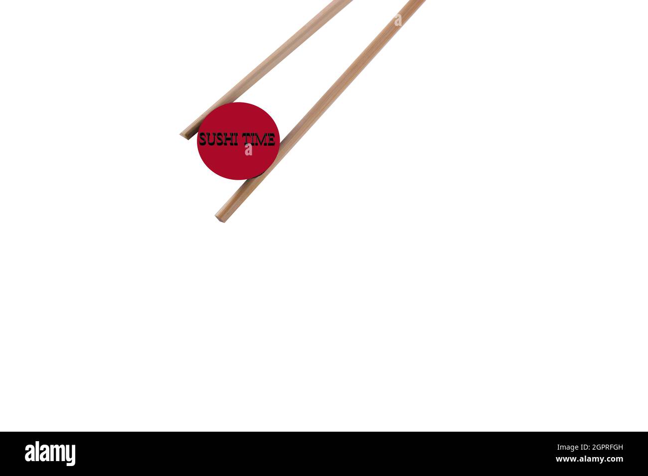 logo sushi shopstick isolato su sfondo bianco Foto Stock
