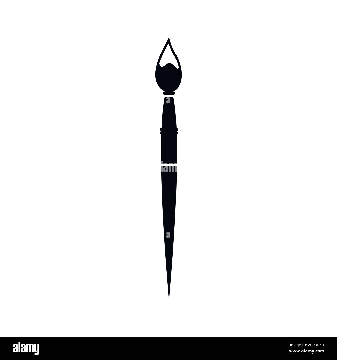 Spazzola per la pittura, l'icona di stile semplice Illustrazione Vettoriale