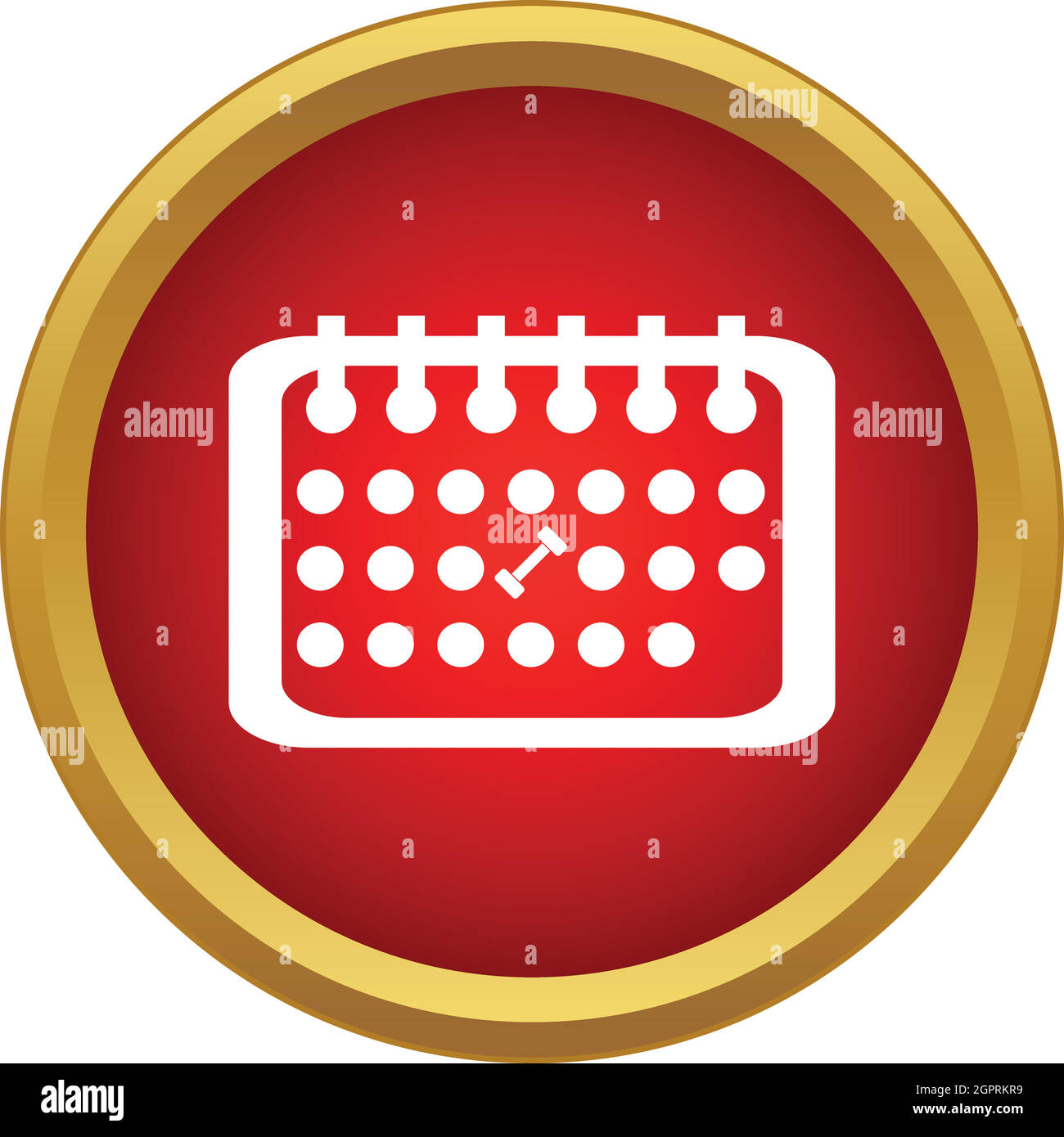 Calendario con giorno sport icona, stile semplice Illustrazione Vettoriale