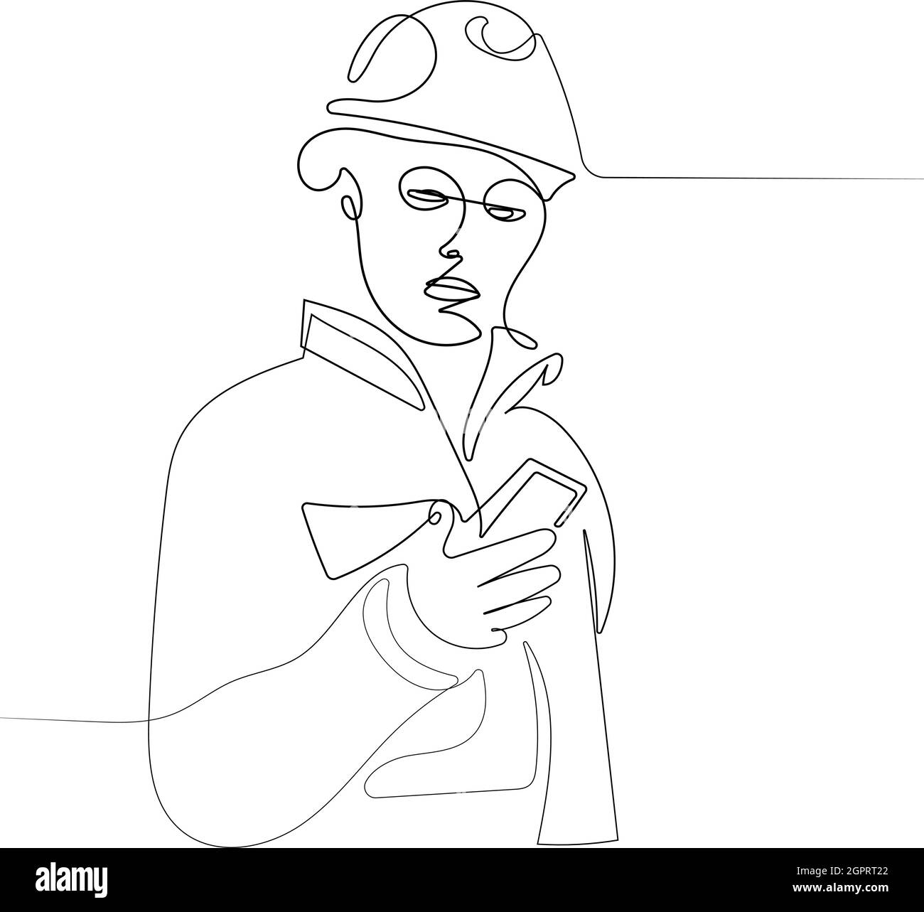 ritratto femminile industriale lavoratore Illustrazione Vettoriale