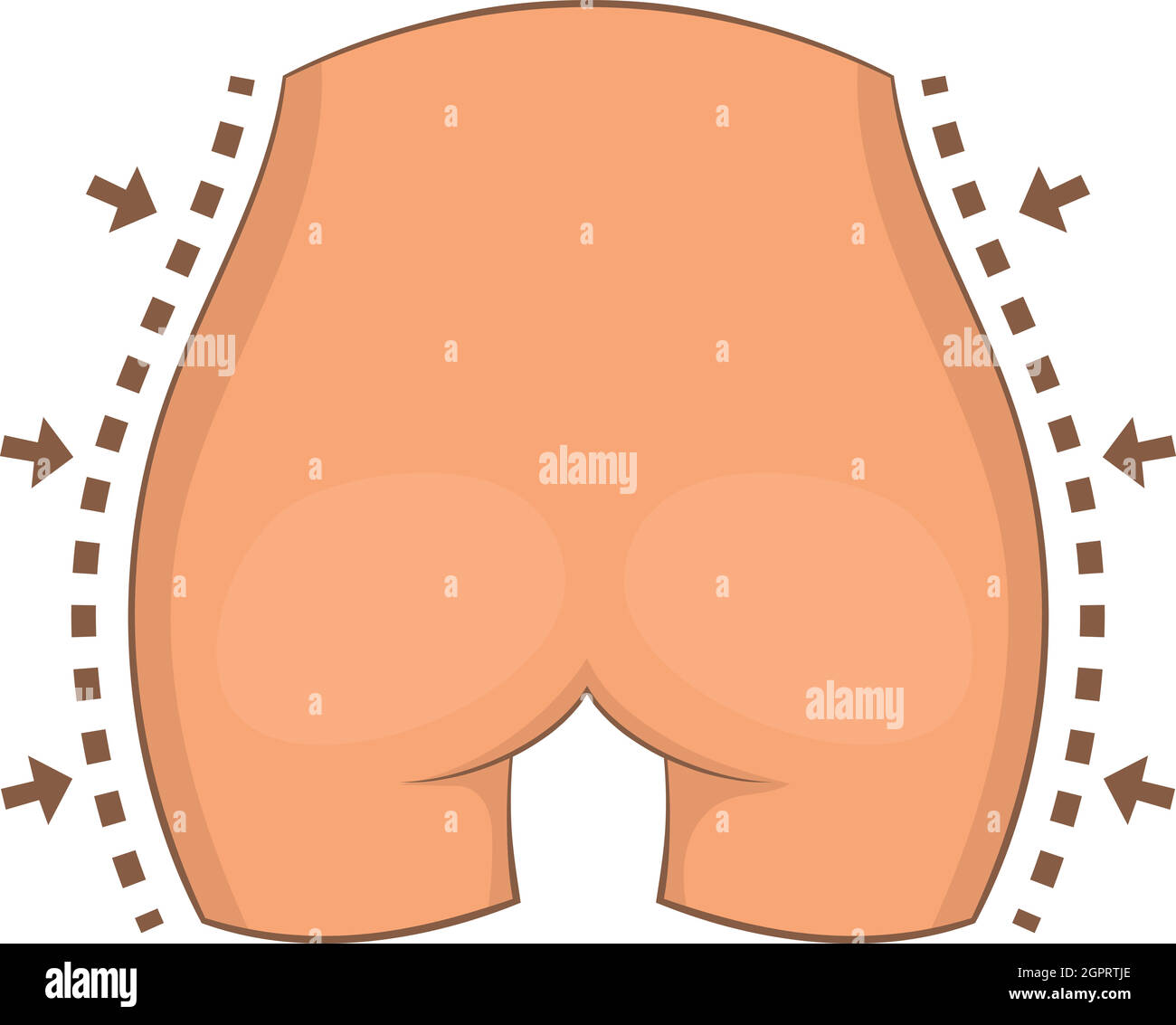 Chirurgia dell'anca icona di correzione, stile cartoon Illustrazione Vettoriale