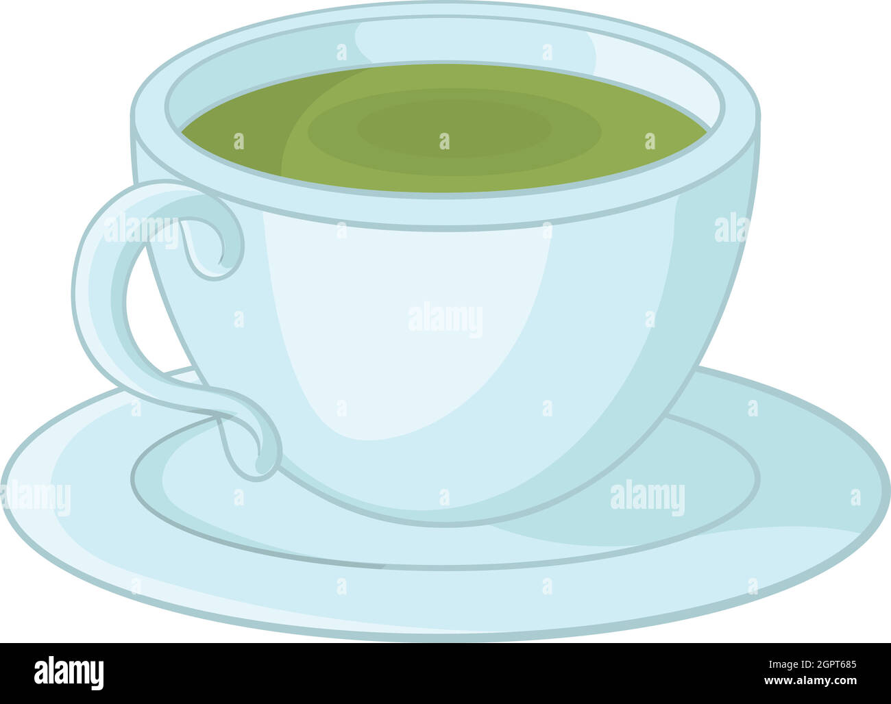 Una tazza di tè icona in stile cartoon Illustrazione Vettoriale