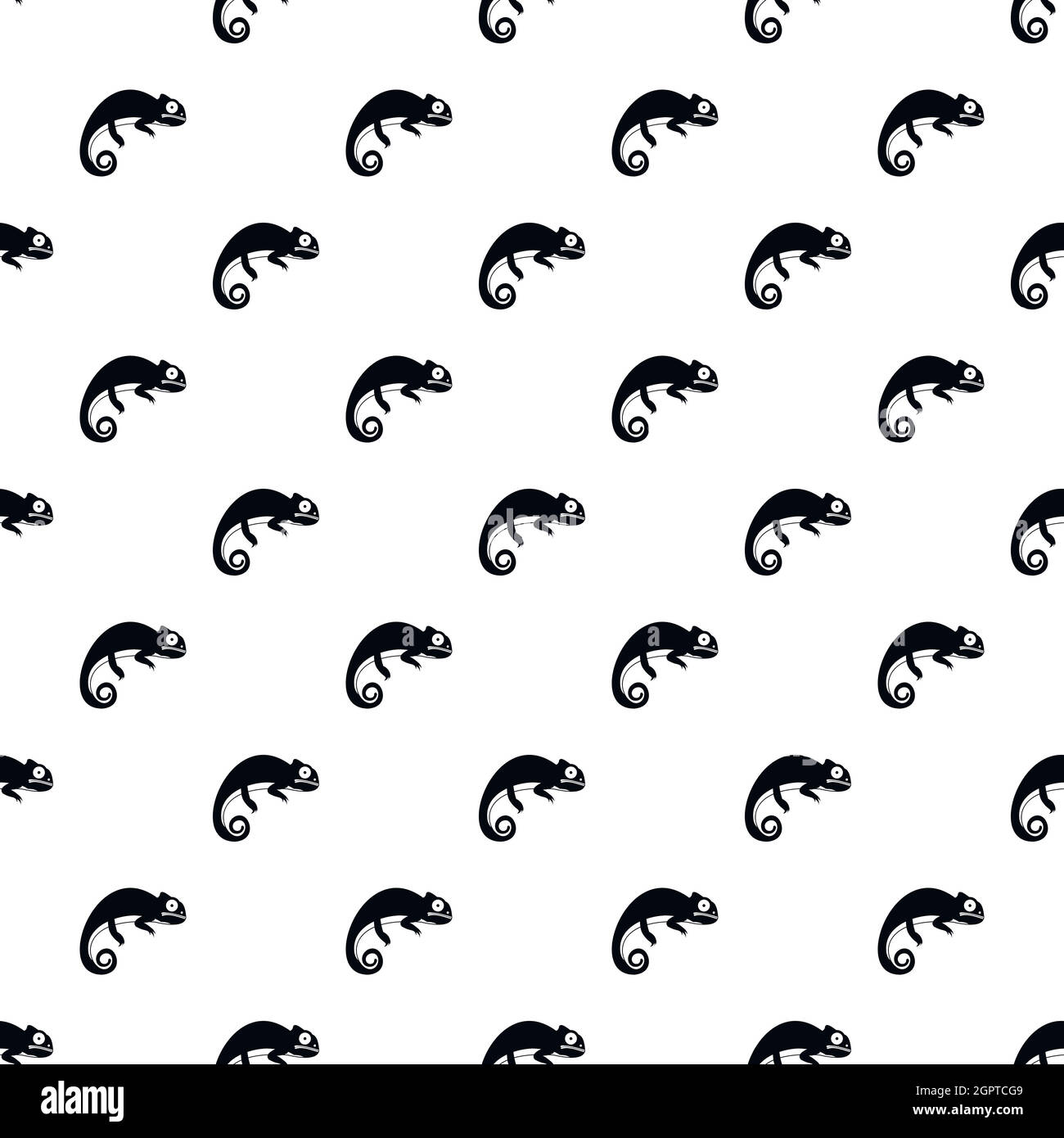 Piccola iguana pattern, stile semplice Illustrazione Vettoriale