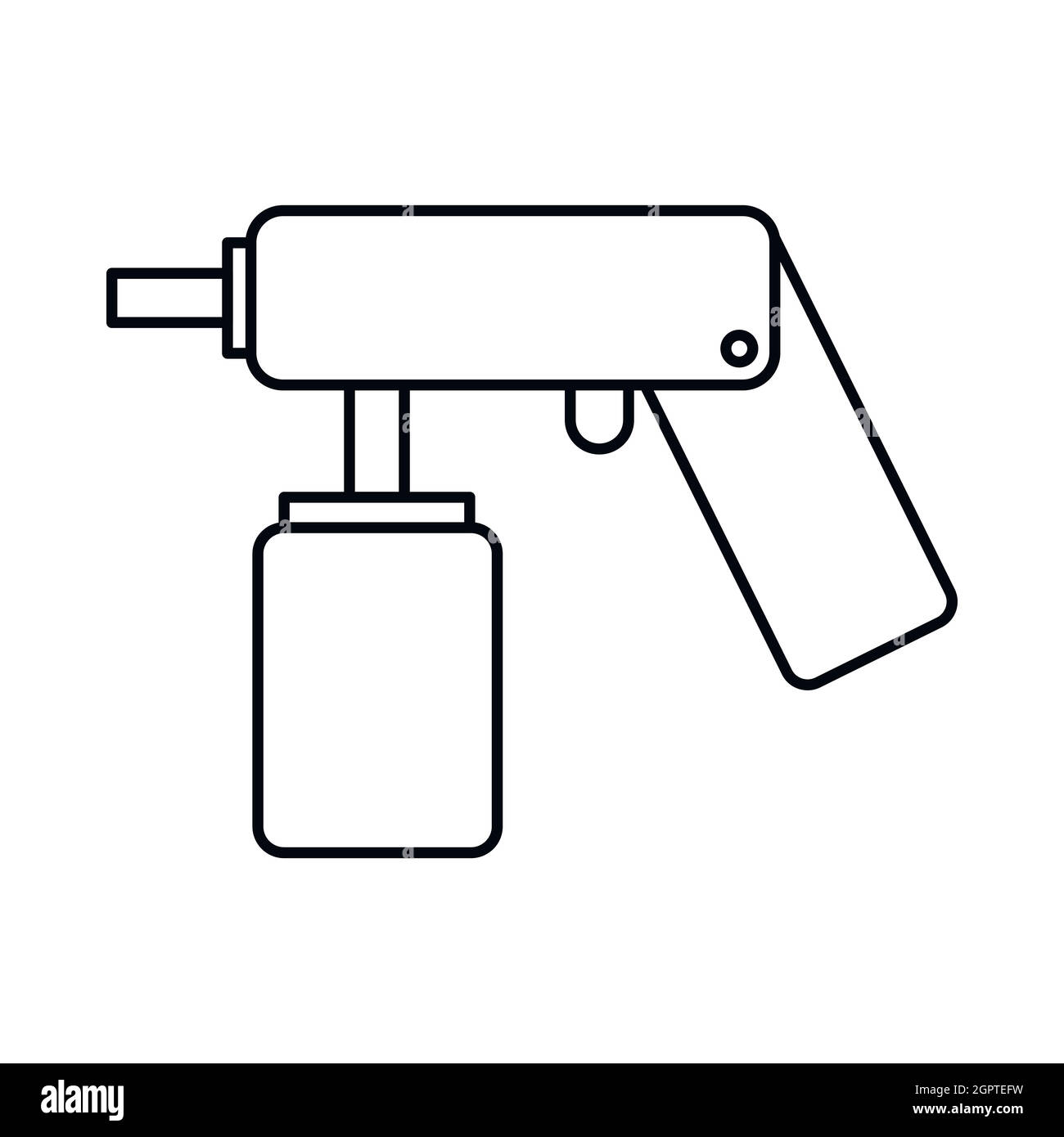 Spray aerosol può bottiglia con un icona di ugello Illustrazione Vettoriale
