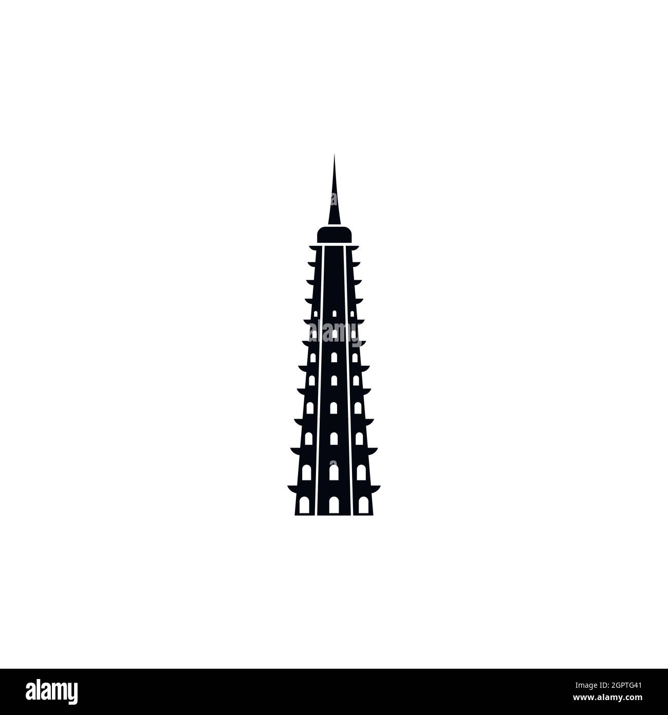 Icona del tempio, stile semplice Illustrazione Vettoriale