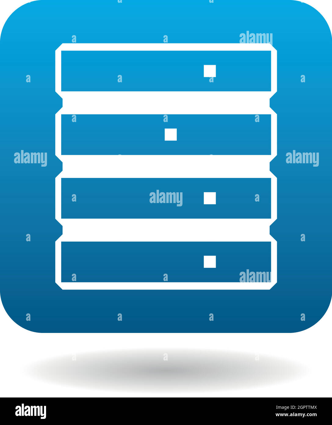 Lo storage dei dati, l'icona di stile semplice Illustrazione Vettoriale