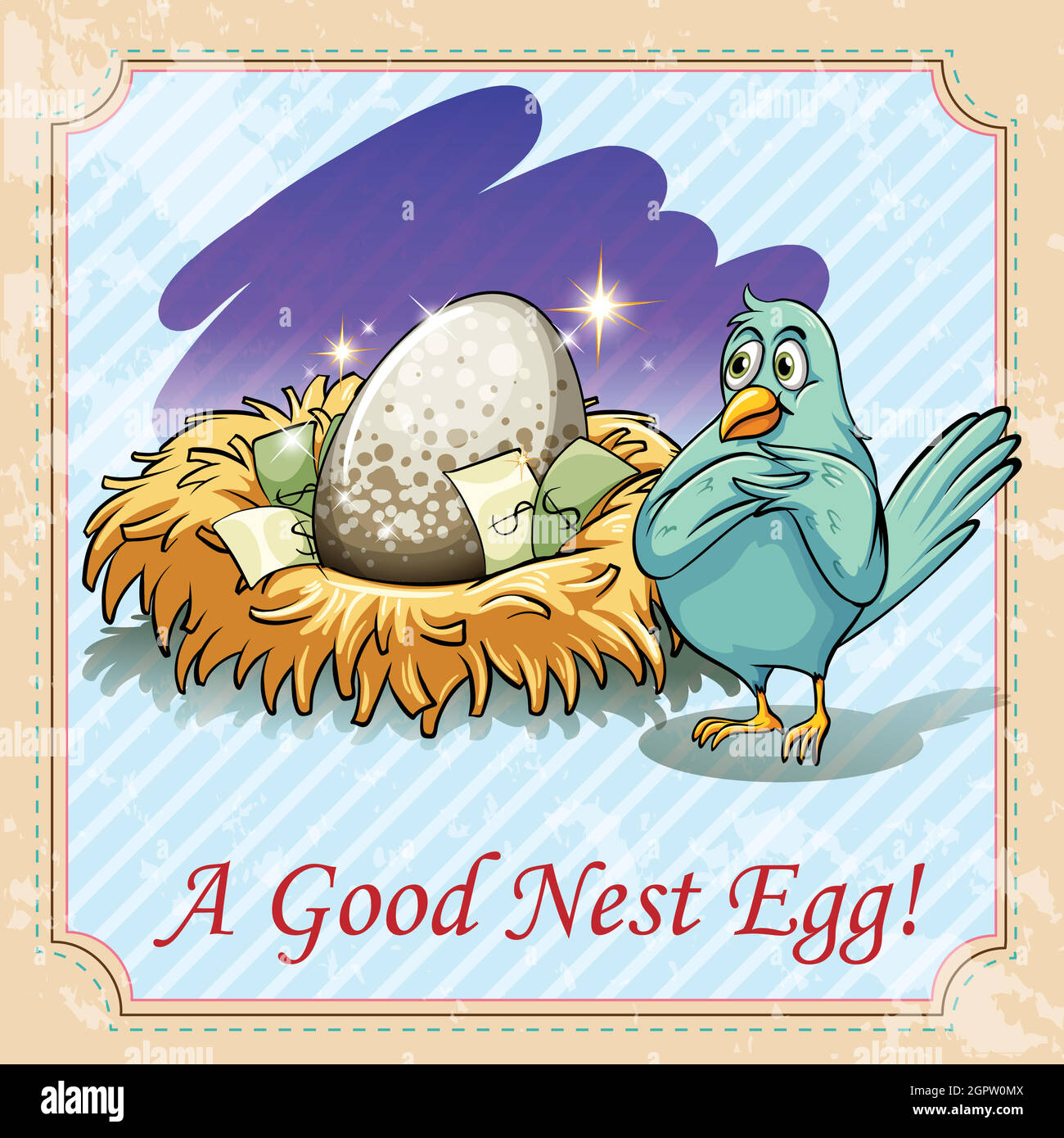 Idioma buon nido uovo Illustrazione Vettoriale