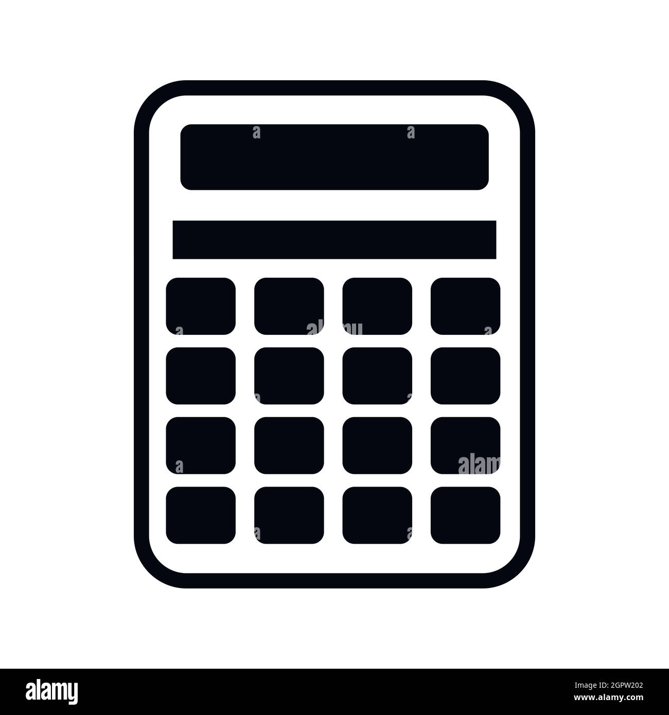 Icona calcolatrice, stile semplice Illustrazione Vettoriale