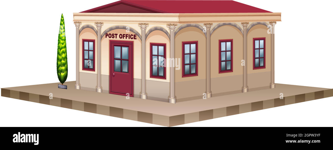 Ufficio postale in 3D design Illustrazione Vettoriale