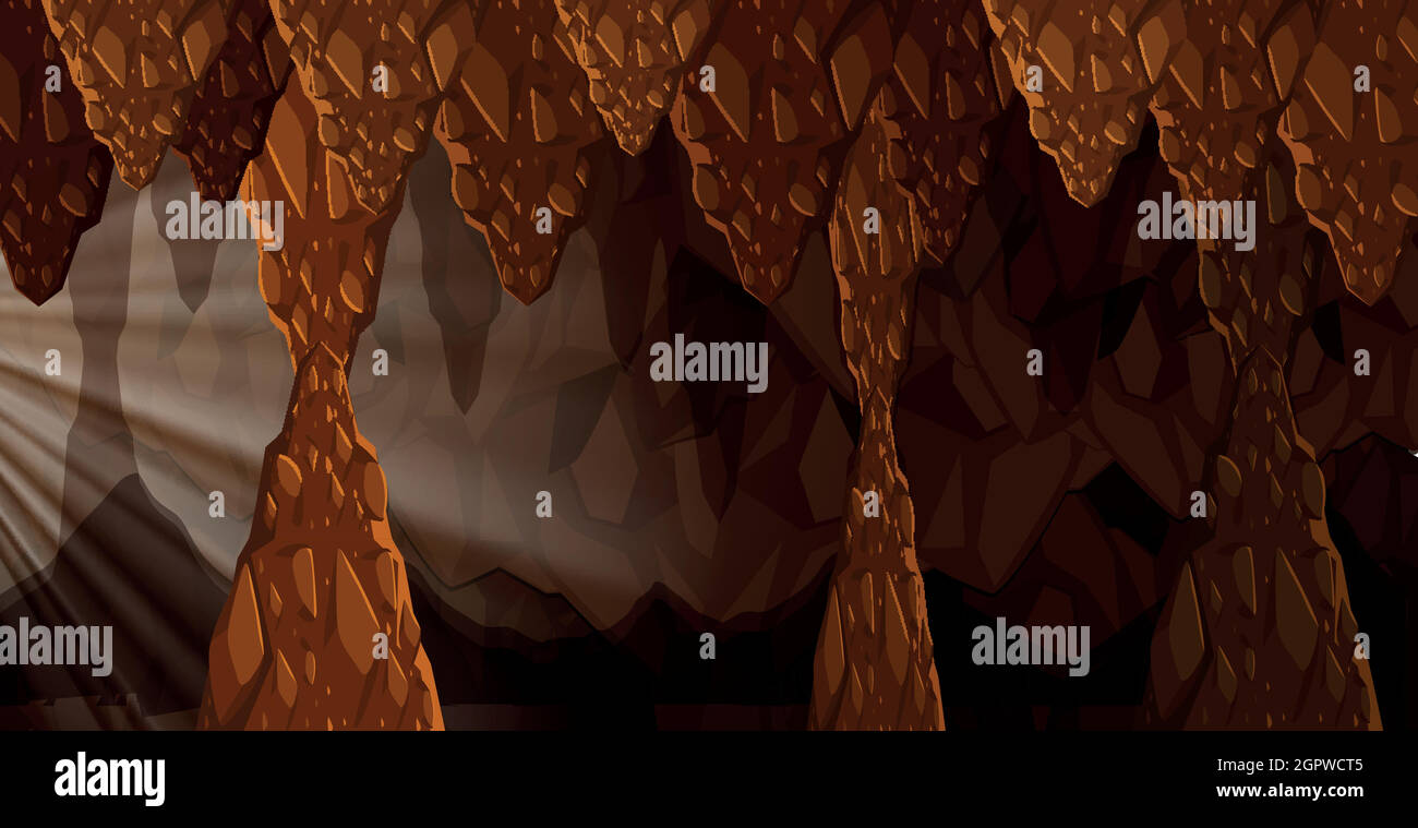 Un sole nella grotta scura Illustrazione Vettoriale