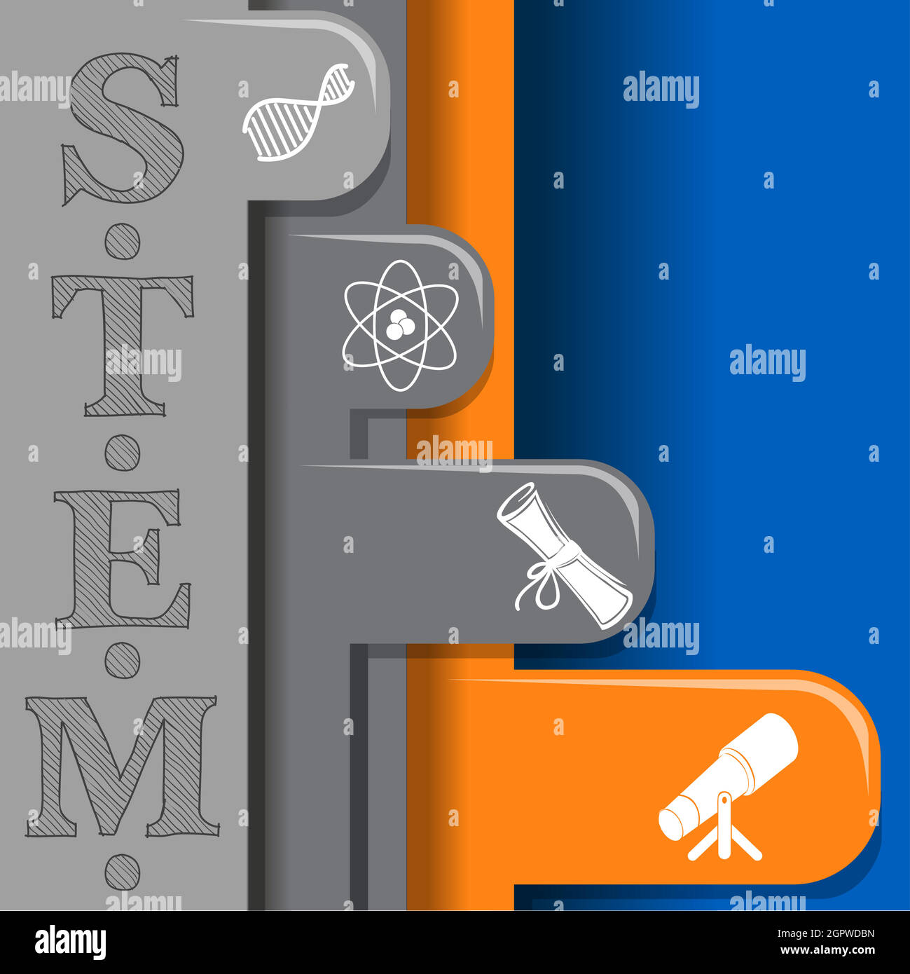 Simboli scientifici e tecnologici Illustrazione Vettoriale