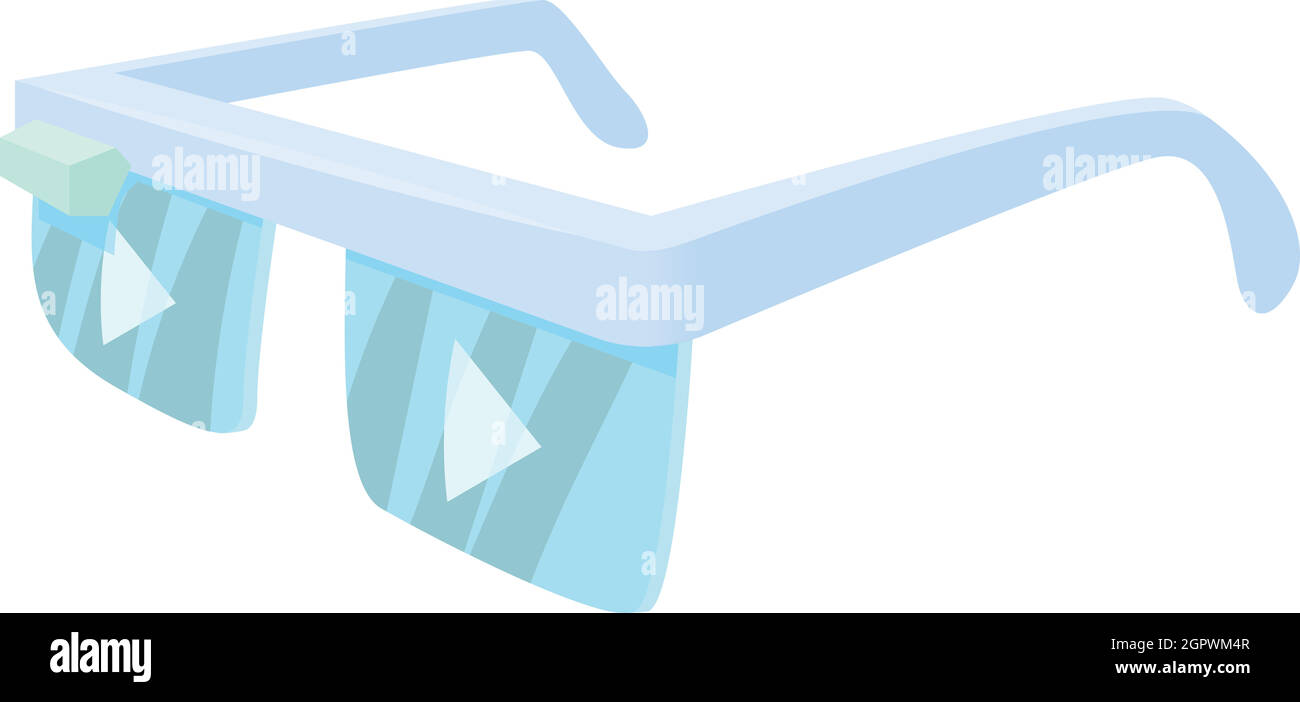 Smart icona degli occhiali, in stile cartone animato Illustrazione Vettoriale