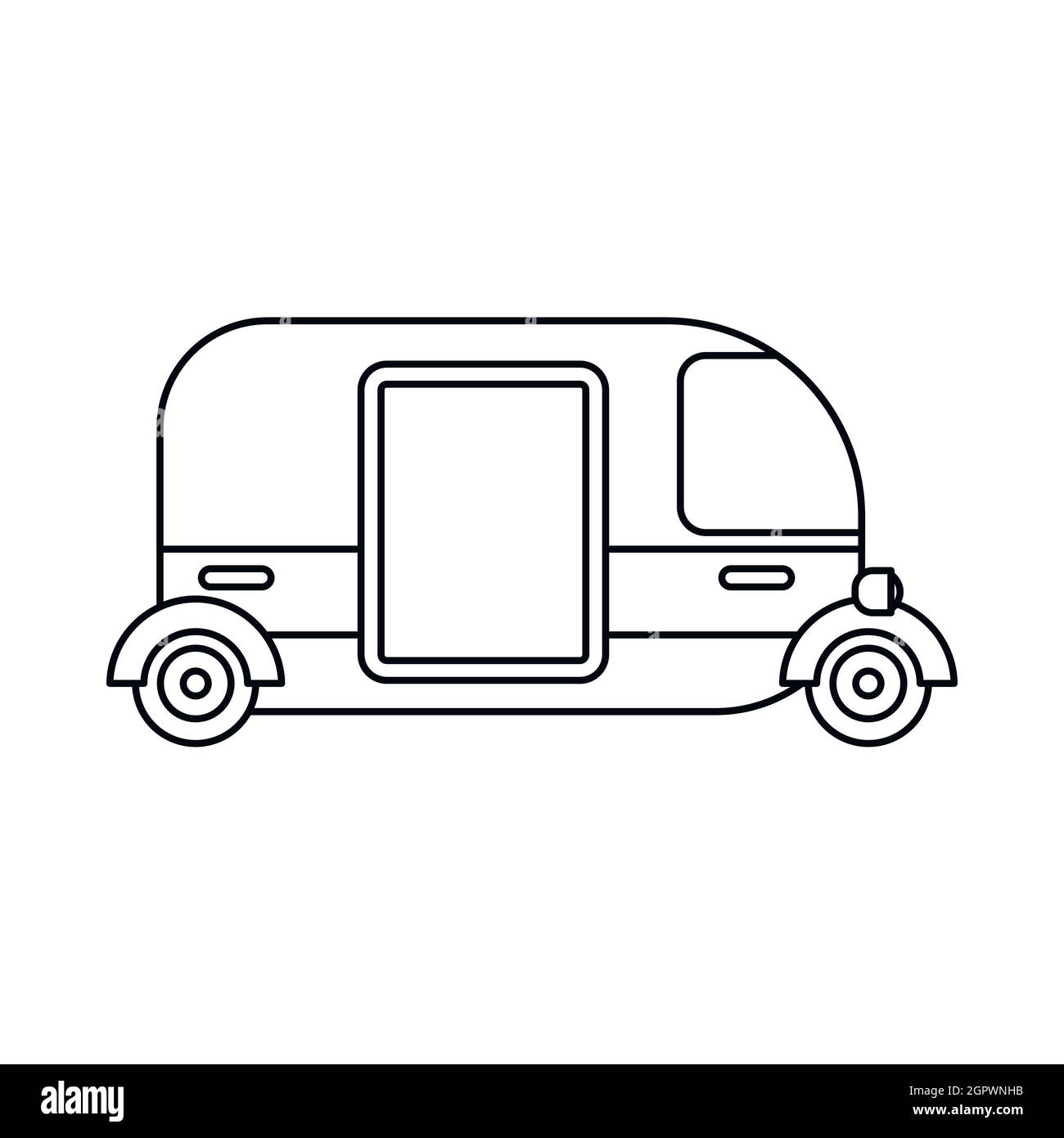 Thailandia di tre ruote nativo icona taxi Illustrazione Vettoriale